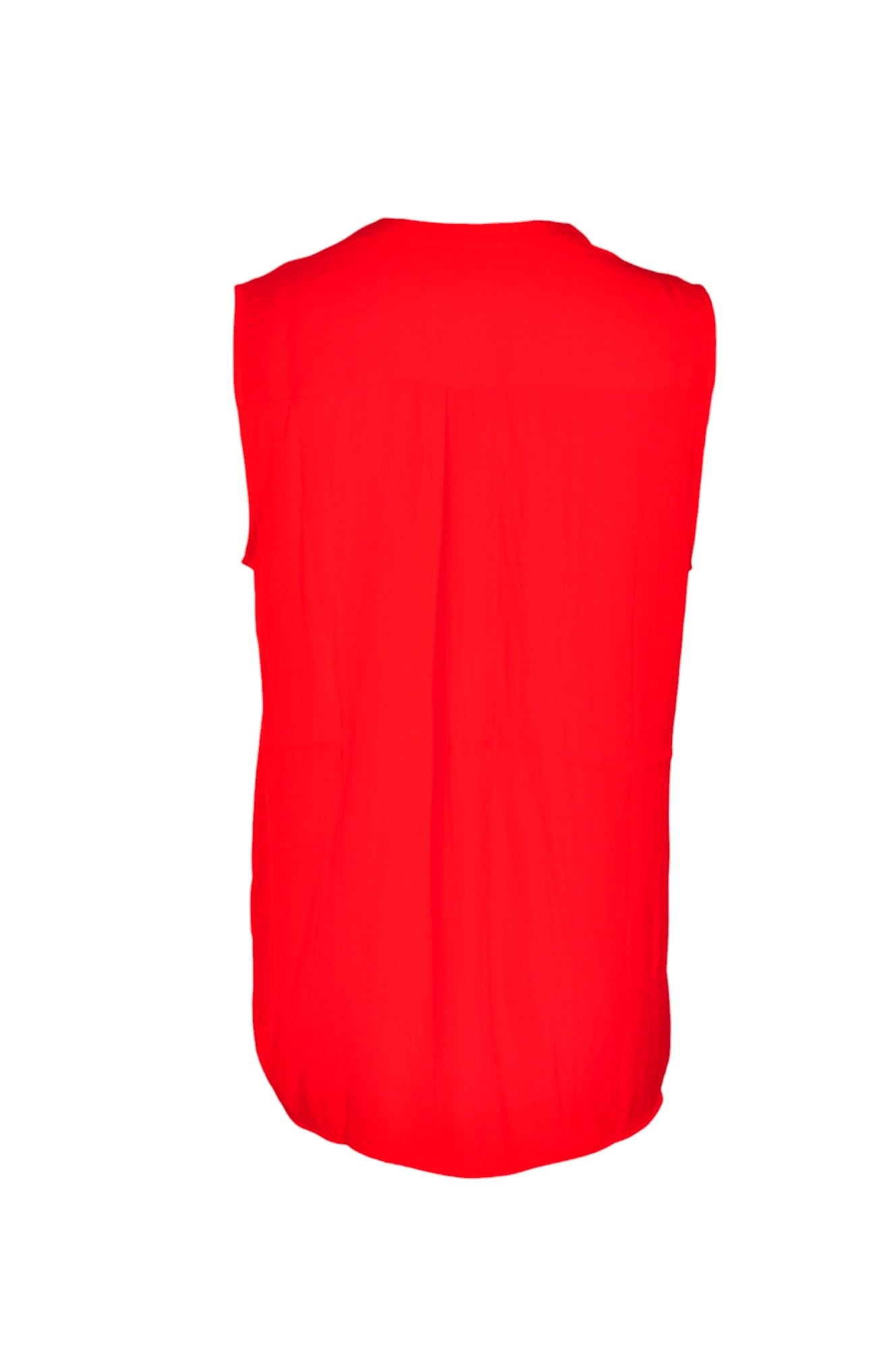 Stylish BANANA REPUBLIC Red Regular - Fit Women's Sleeveless Blouse in Size S