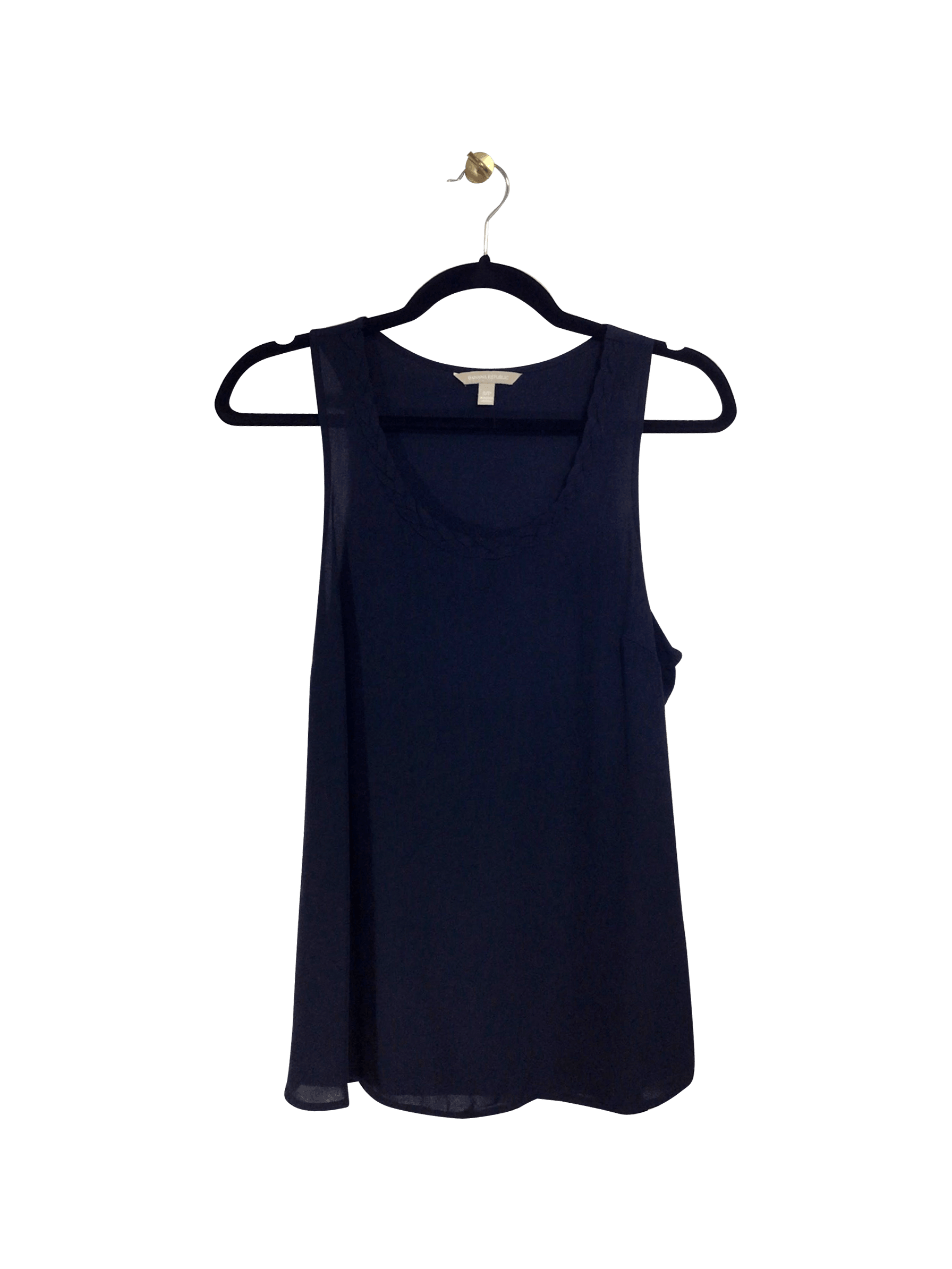 Second Hand BANANA REPUBLIC Blue Regular Fit Sleeveless Scoop Neck T-shirt - Size S