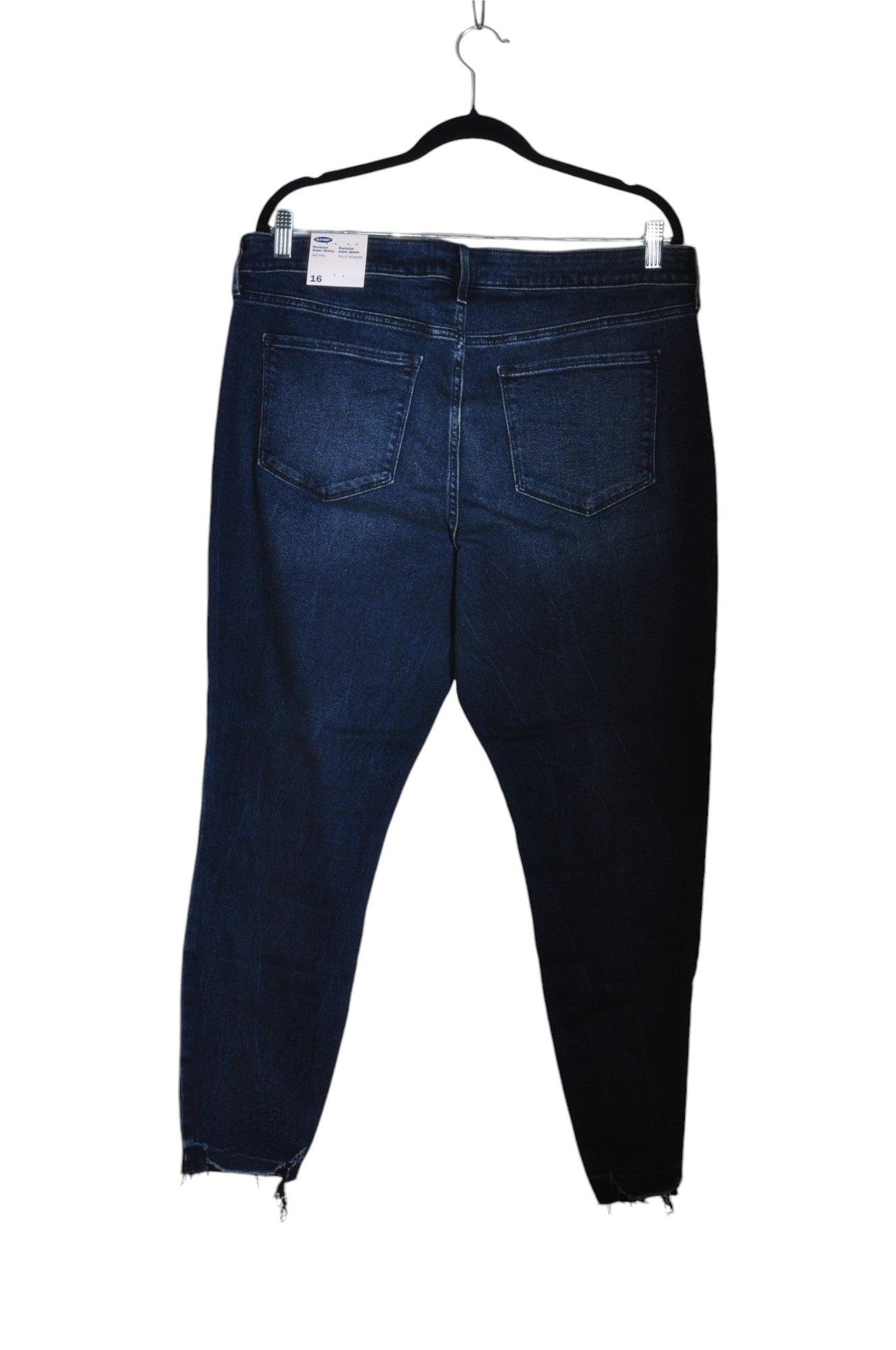 OLD NAVY Stylish Women's Blue Regular Fit Straight-Legged Jeans - Size 16