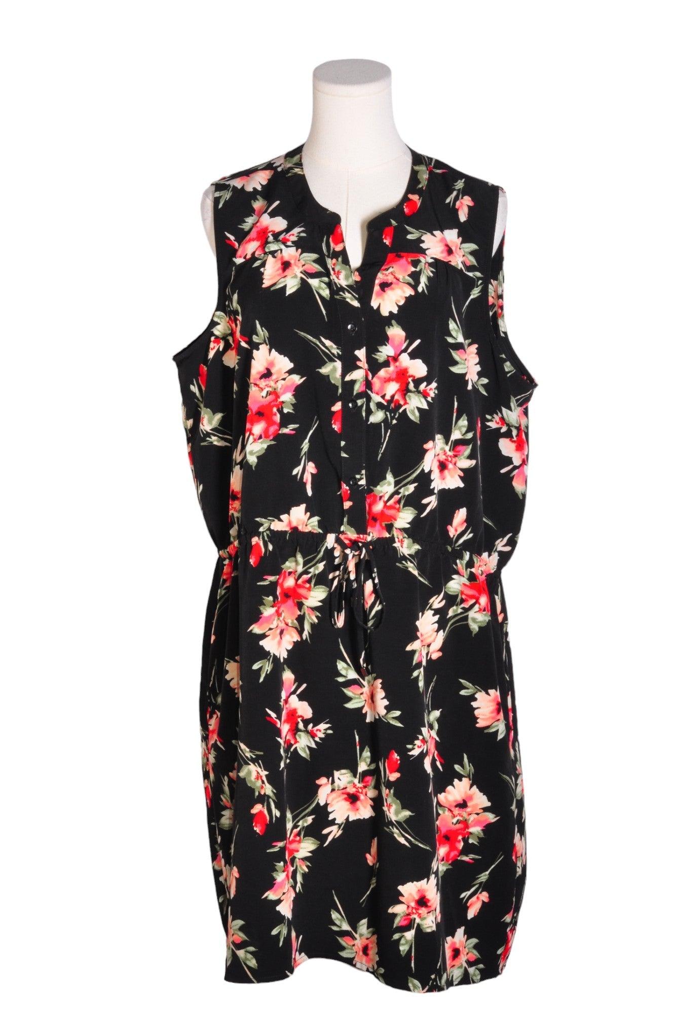 CATHERINE MALANDRINO Stylish Women's Black Midi Dress in Regular Fit - Size XL