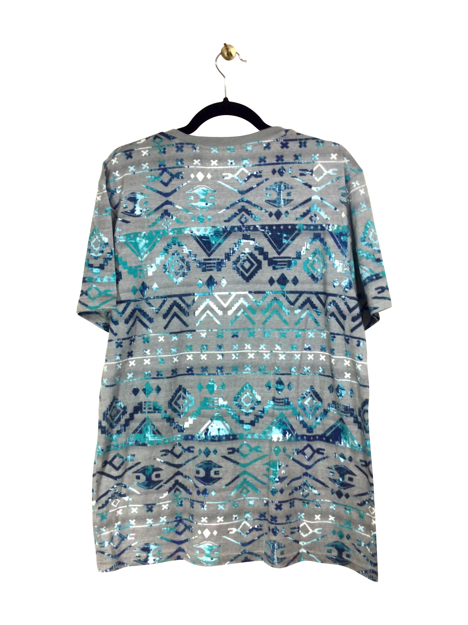 Stylish MICROS Blue Regular Fit T-shirt - Size L