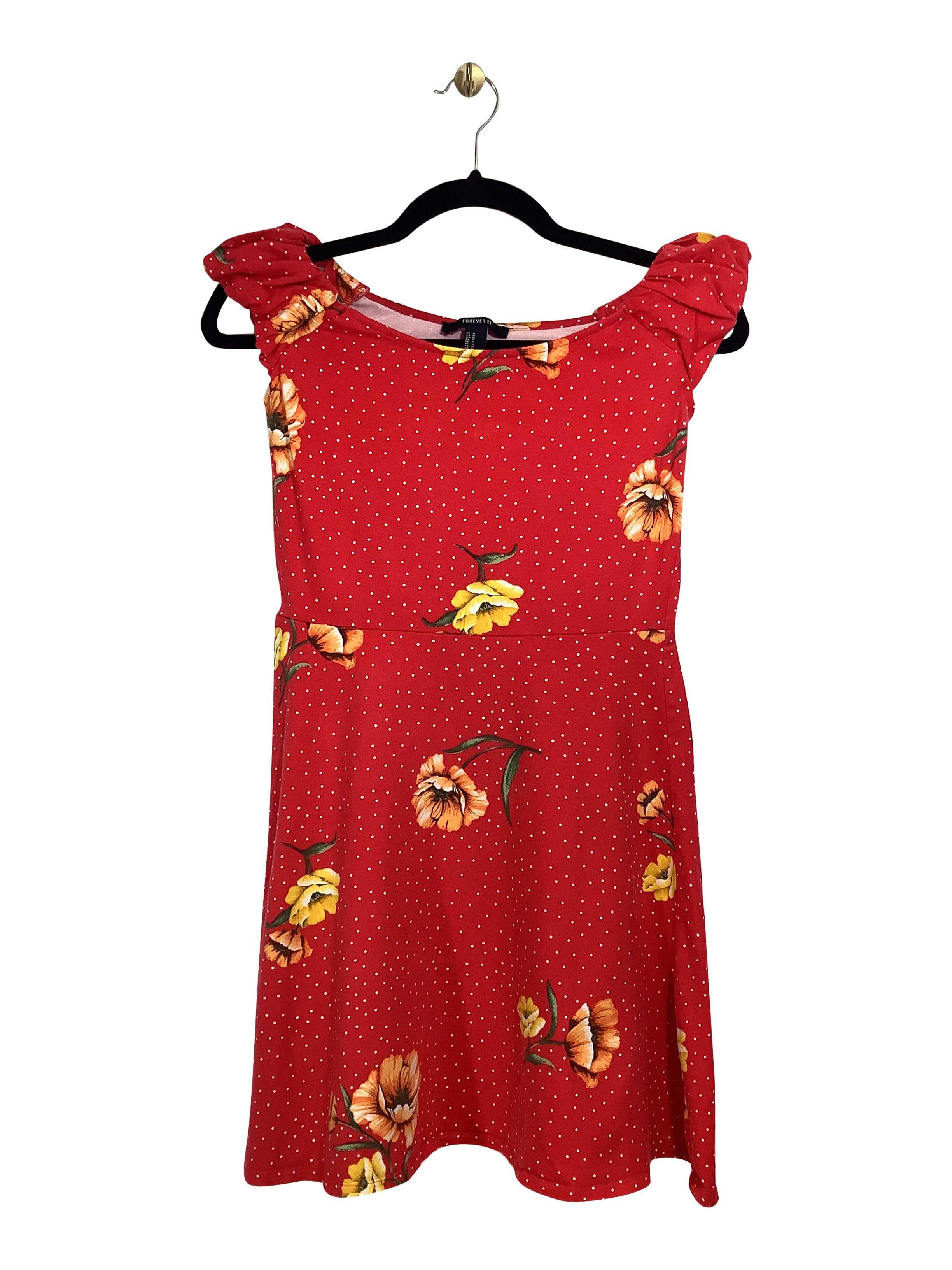 FOREVER 21 Stylish Regular Fit Red Mini Dress - Size M