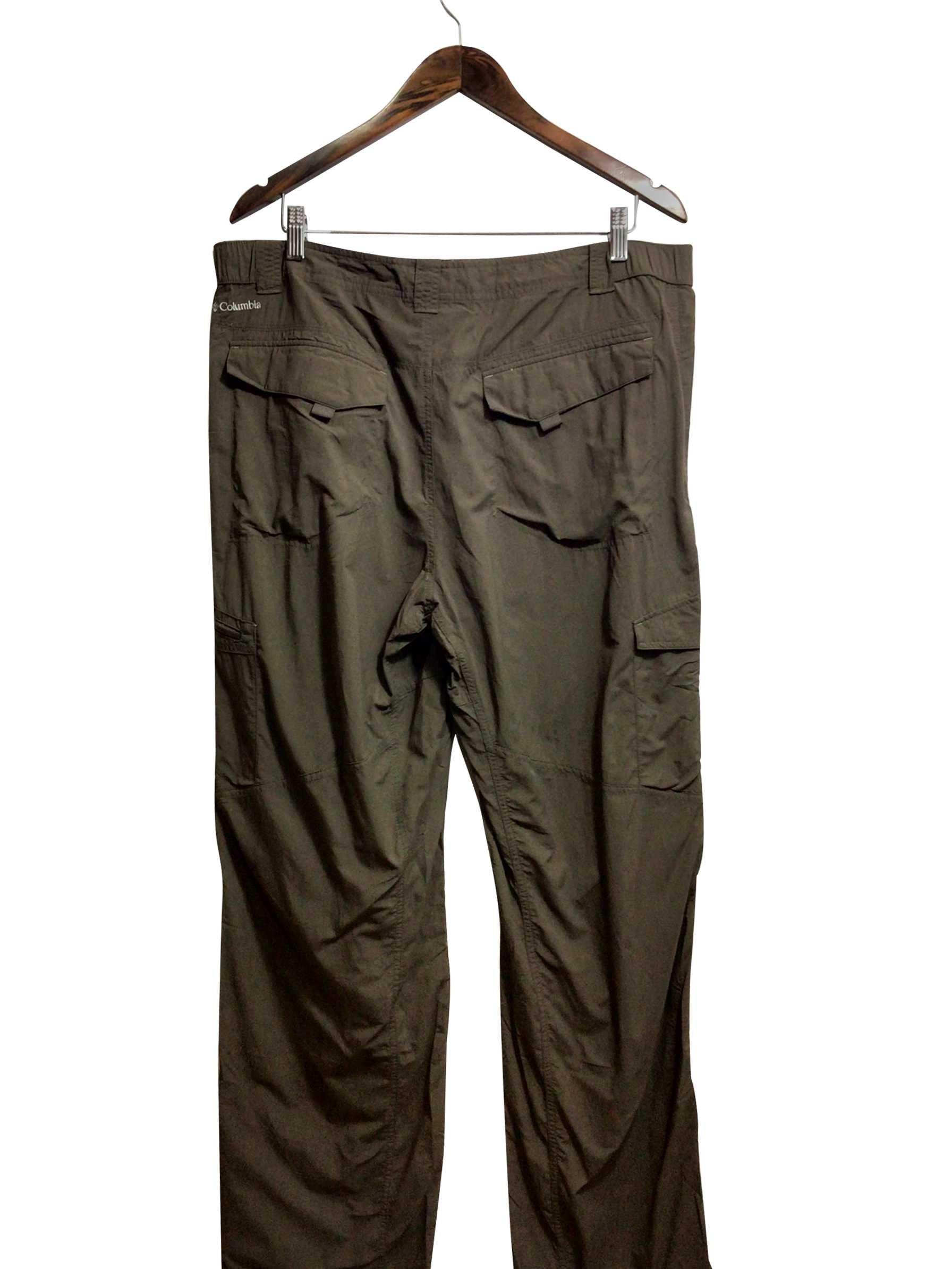 COLUMBIA Men's Regular Fit Ankle-Length Green Pant - Size 38x32