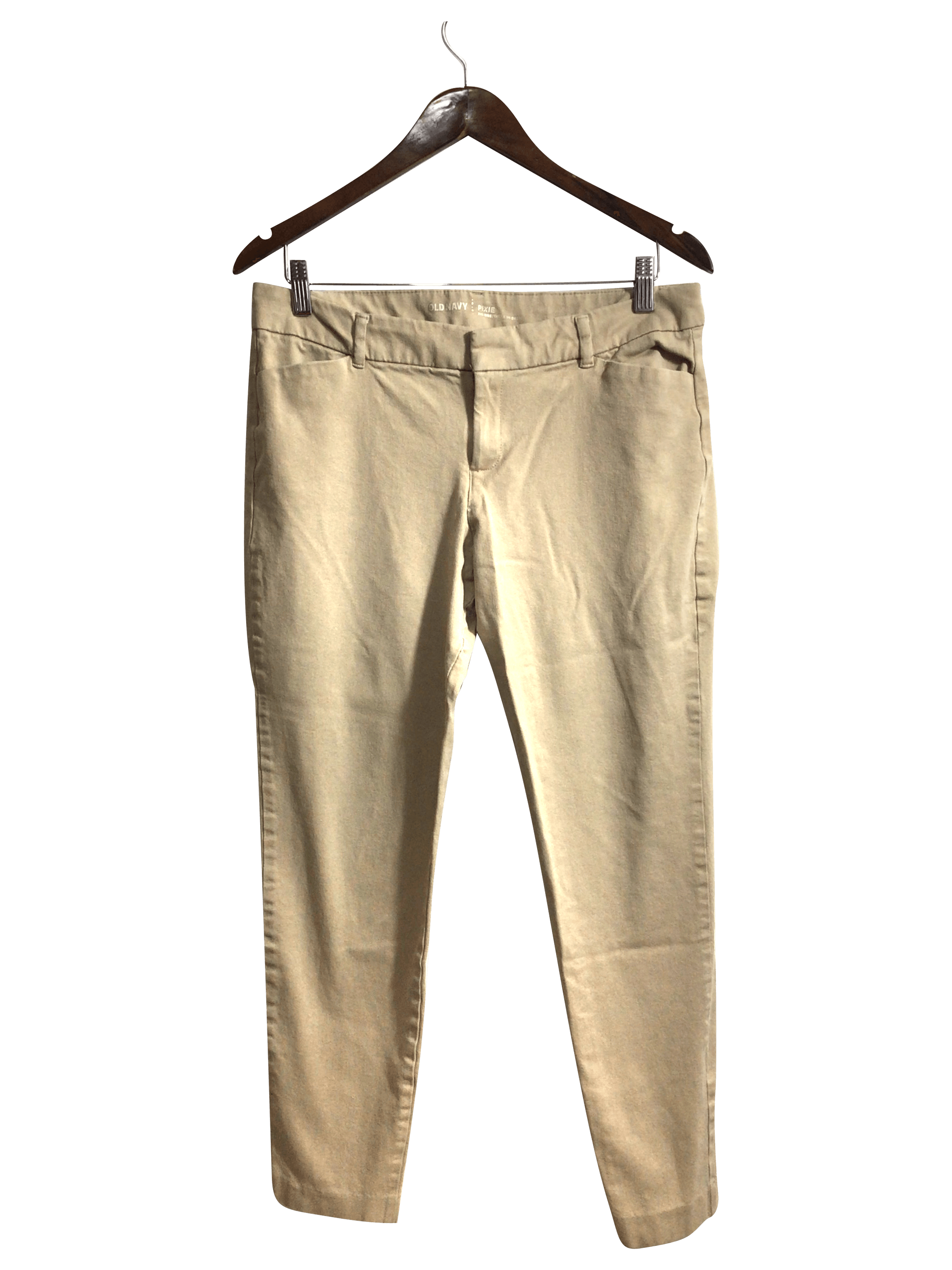 Stylish OLD NAVY Beige Regular Fit Size 12 Women's Work Pants