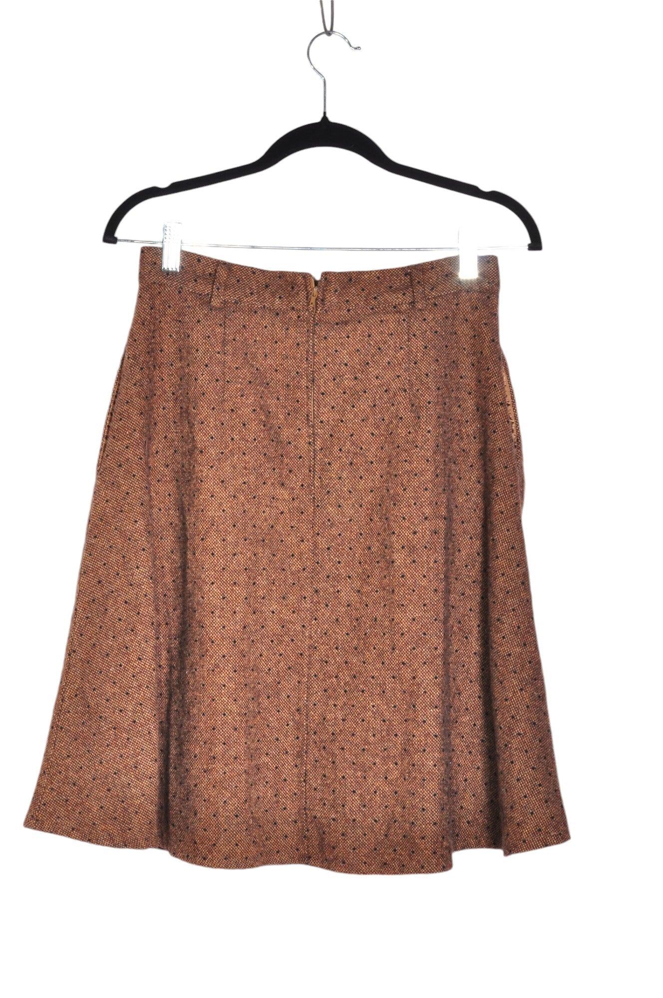 MODCLOTH Stylish Second - Hand Women's Brown Regular - Fit Casual Knee - Length Skirt, Size M
