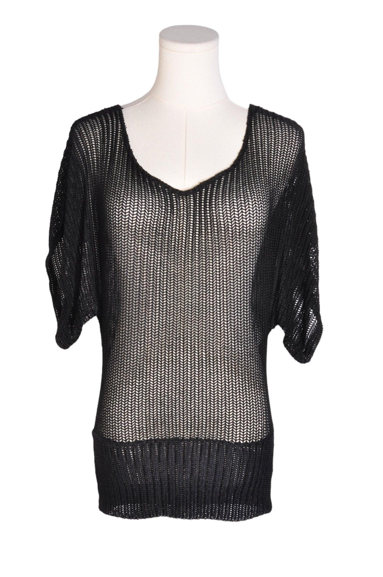 Stylish CANDY COUTURE Women's Black Regular Fit Knit Top - Size S