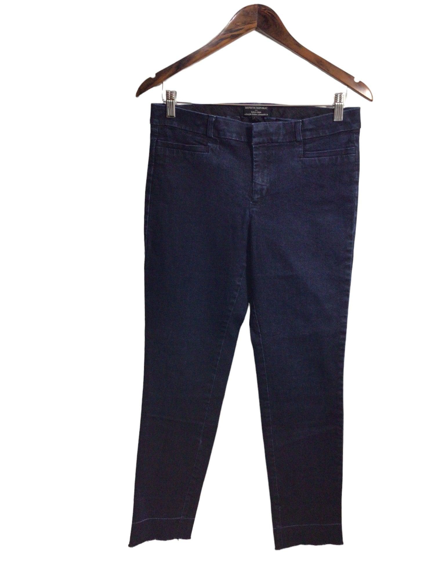 BANANA REPUBLIC Stylish Women's Blue Regular Fit Straight-Legged Jeans - Size 8