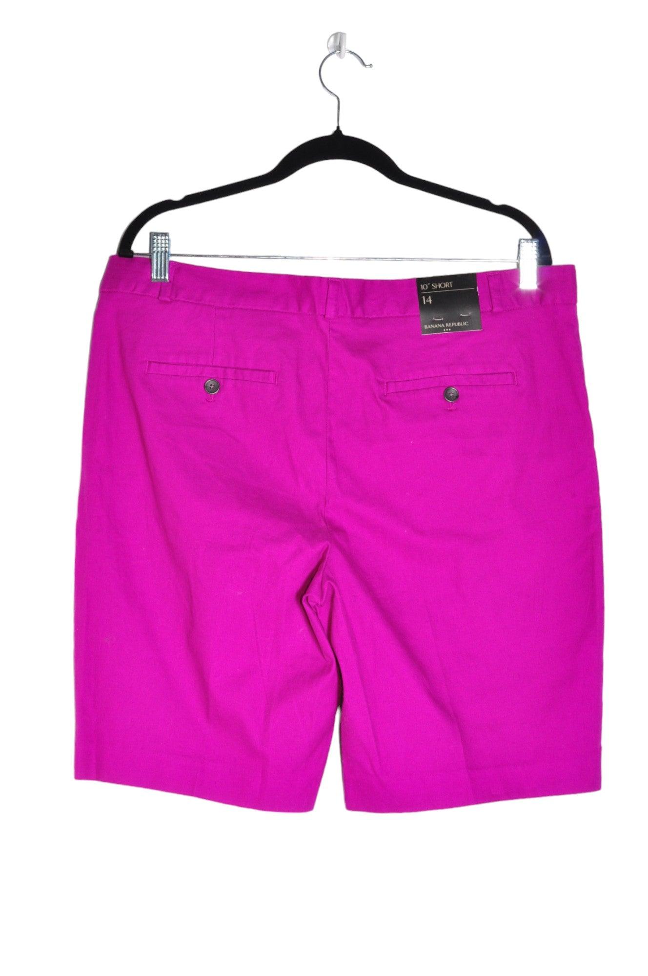 BANANA REPUBLIC Women's Purple Classic Regular Fit Knee-Length Second-Hand Shorts - Size 14