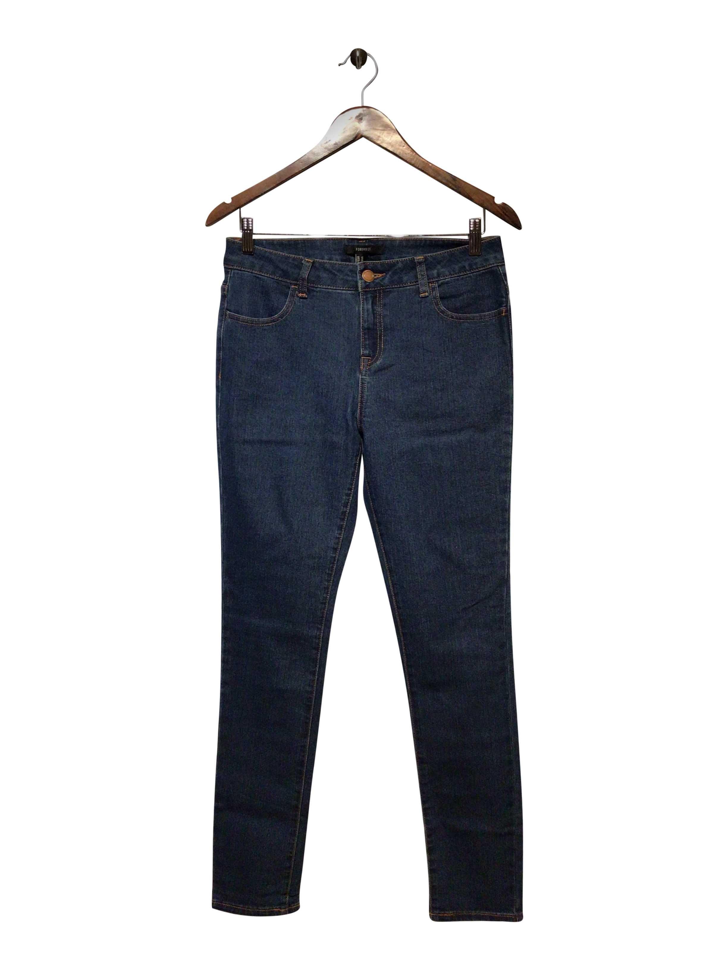 FOREVER 21 Stylish Regular Fit Blue Straight - Legged Jeans Size 27
