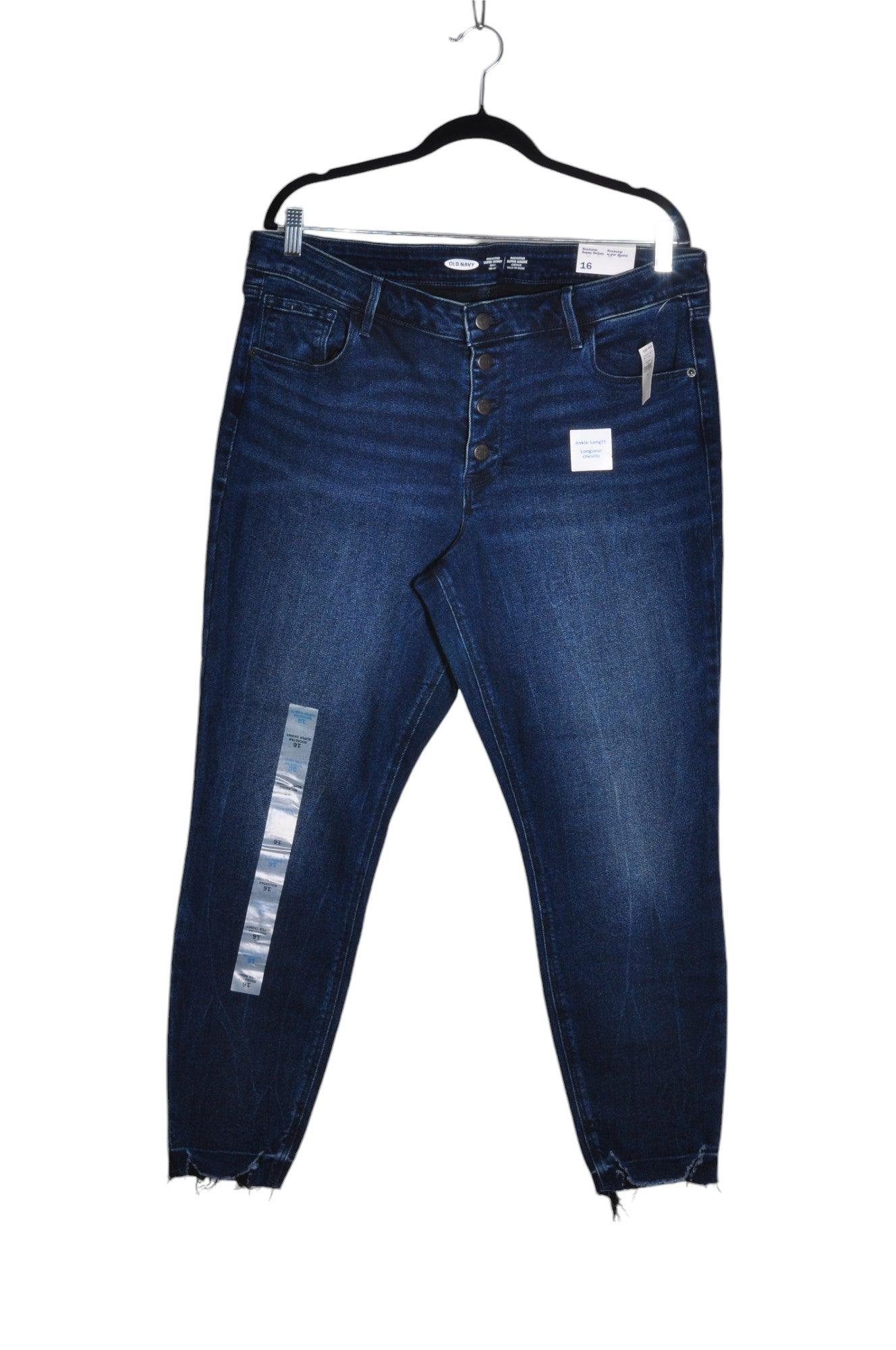 OLD NAVY Stylish Women's Blue Regular Fit Straight-Legged Jeans - Size 16