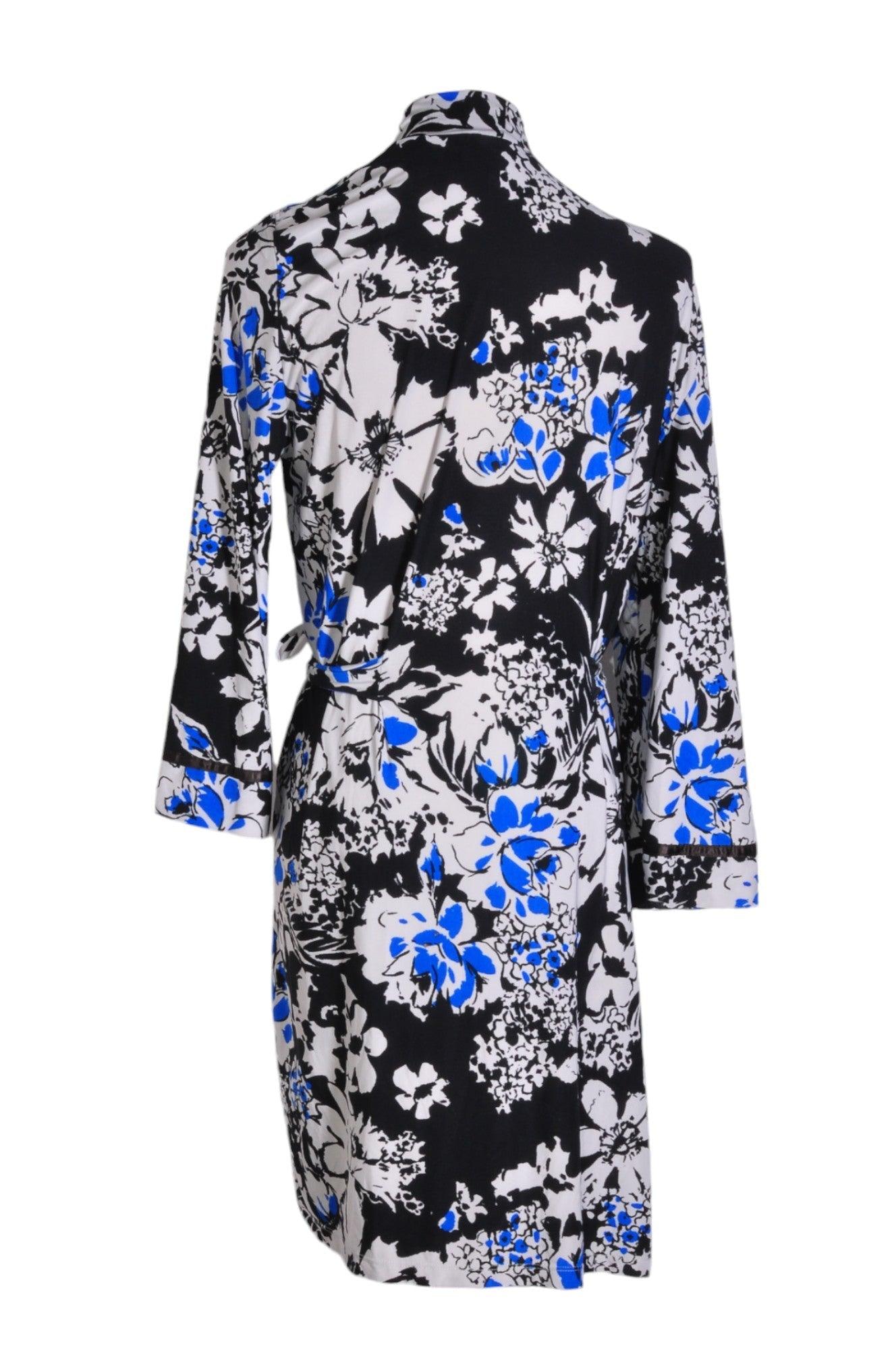 LINEA DONATELLA Stylish Women's Blue Wrap Dress - Regular Fit, Size M