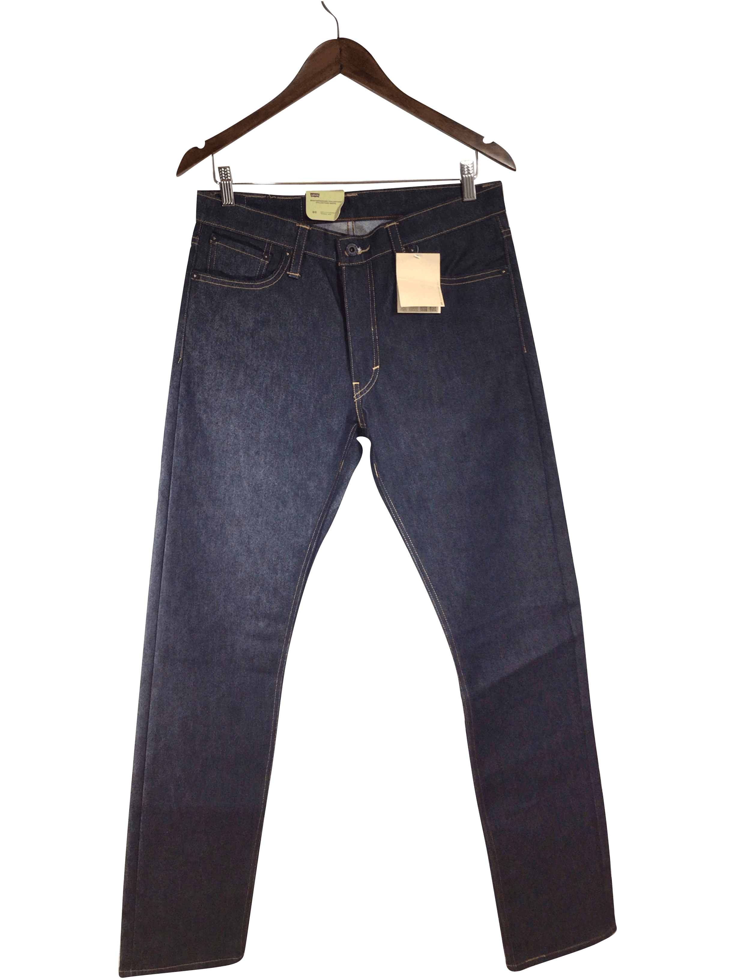 Stylish LEVI'S Second-Hand Women's Blue Regular Fit Straight-Legged Jeans - Size 32x34