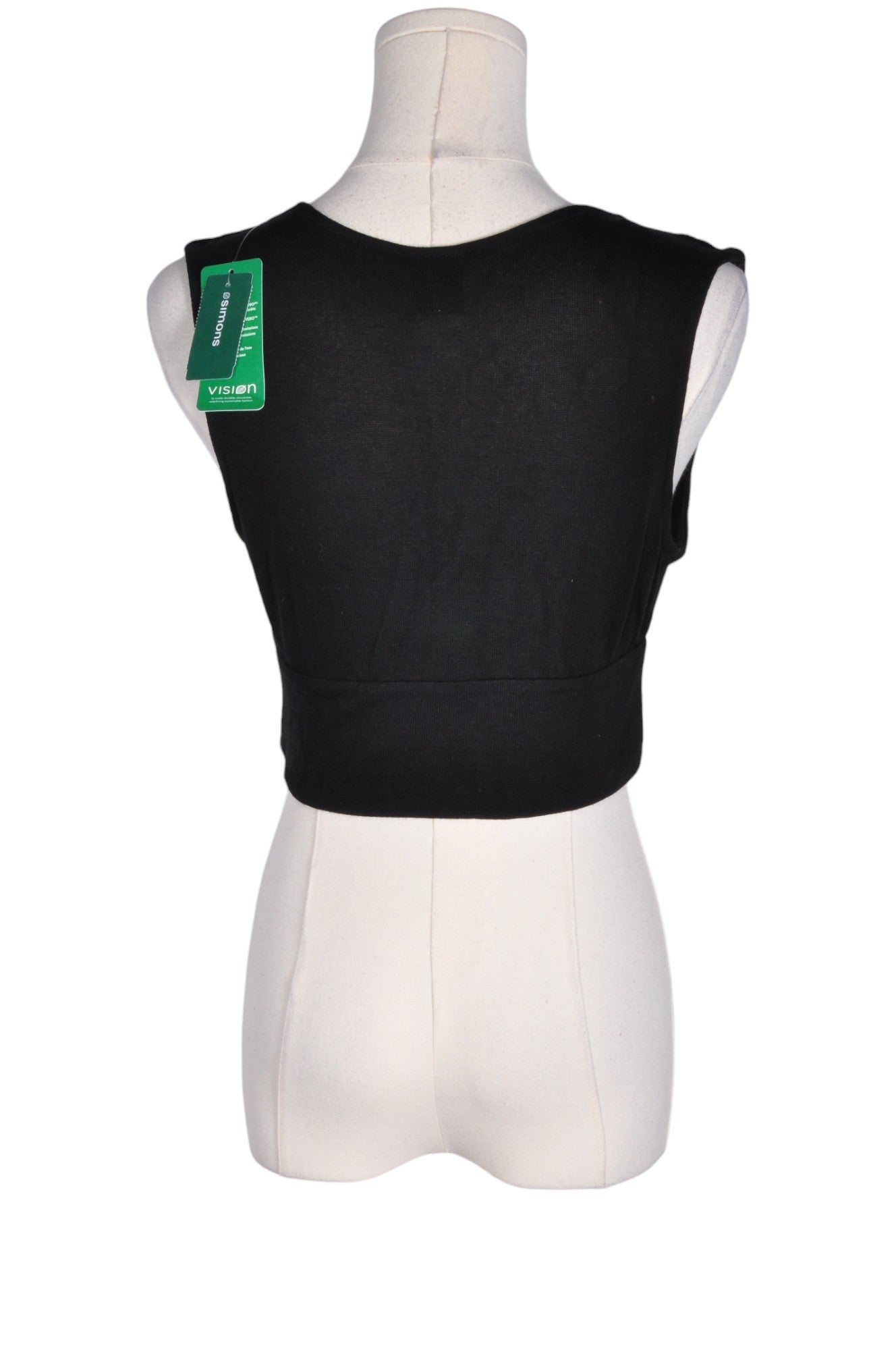 Stylish ICÔNE Women's Black Regular Fit Crop Tops - Size L