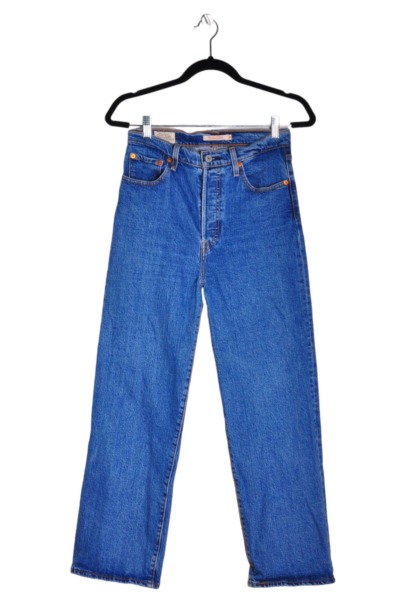 LEVI'S Second Hand Blue Regular Fit Women's Straight-Legged Jeans - Size 28