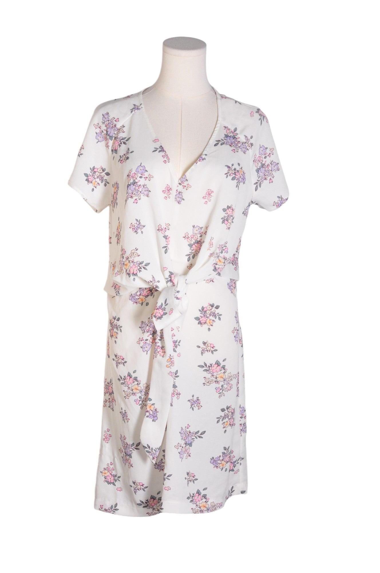 ORB LIFE Stylish Women's White Wrap Dress - Regular Fit, Size M