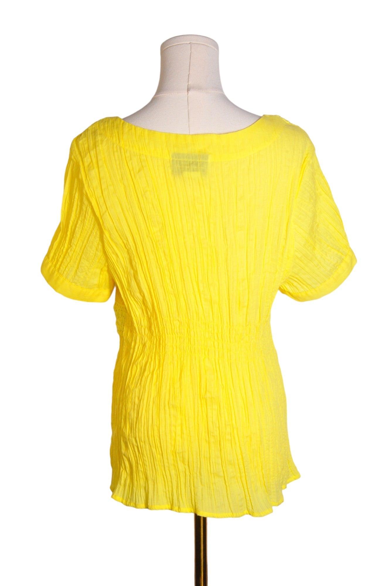 DANIEL LAURENT Stylish Women's Regular Fit Yellow Blouse - Size L