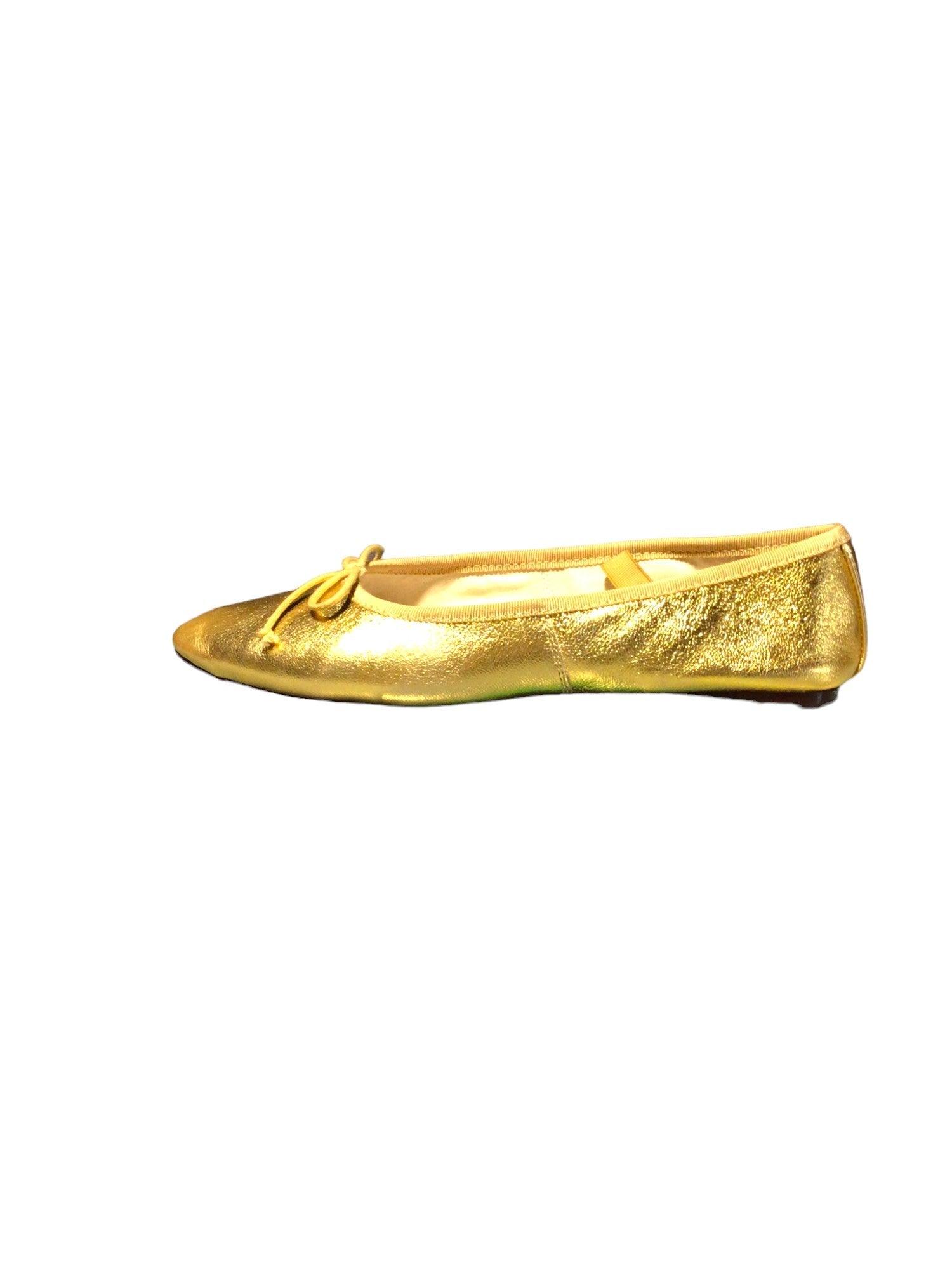 LOEFFLER RANDANN Stylish Women's Regular Fit Flat Shoes in Yellow - Size 6