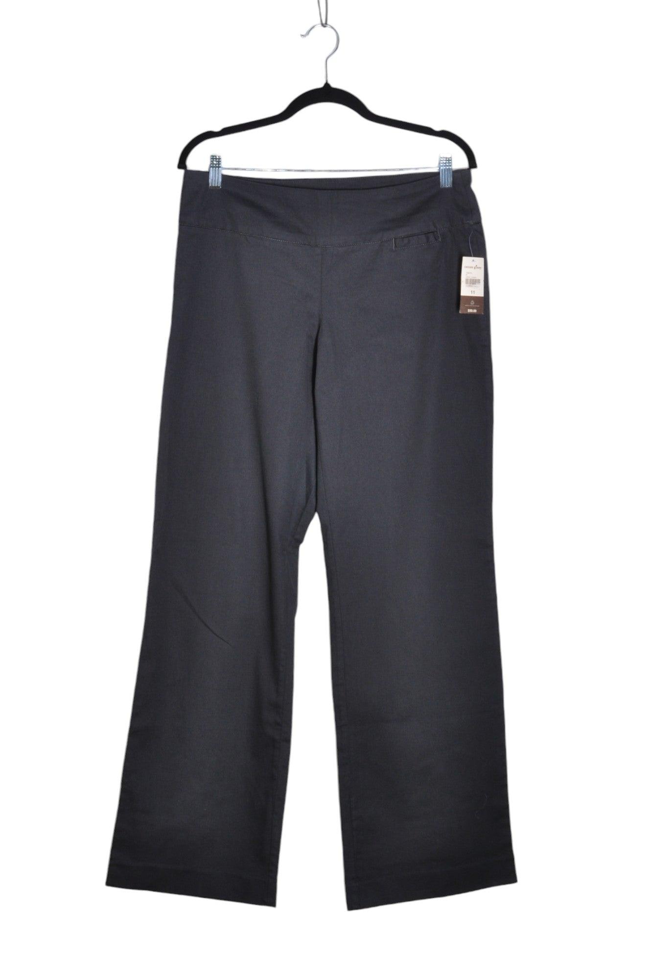 Stylish COTTON GINNY Gray Regular - Fit Women's Work Pants Size 11