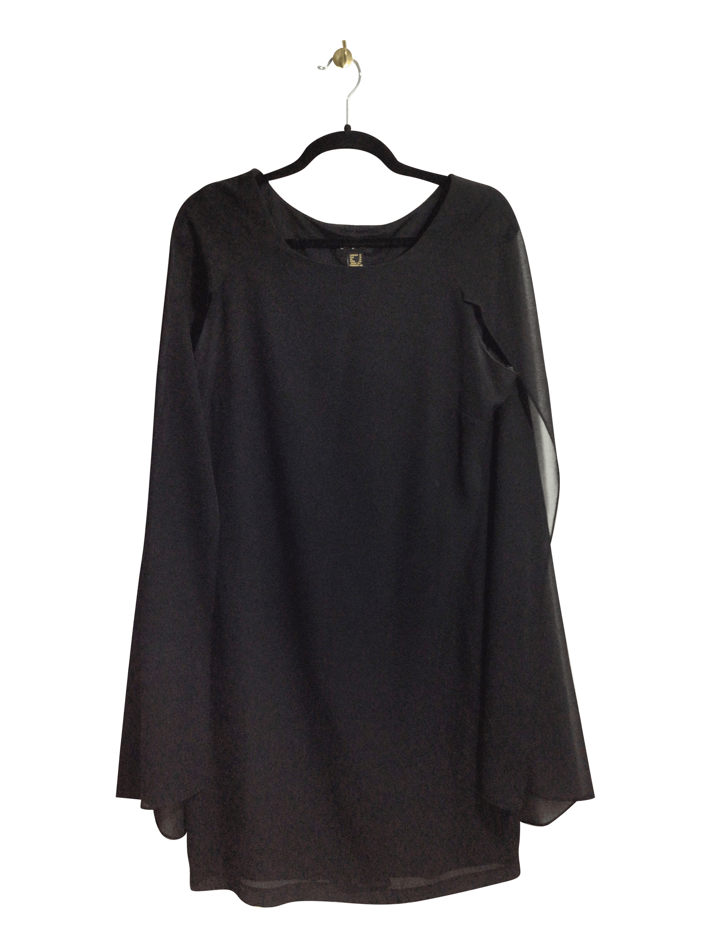 Stylish CARTISE Women's Regular Fit Black Shift Dress - Size 12