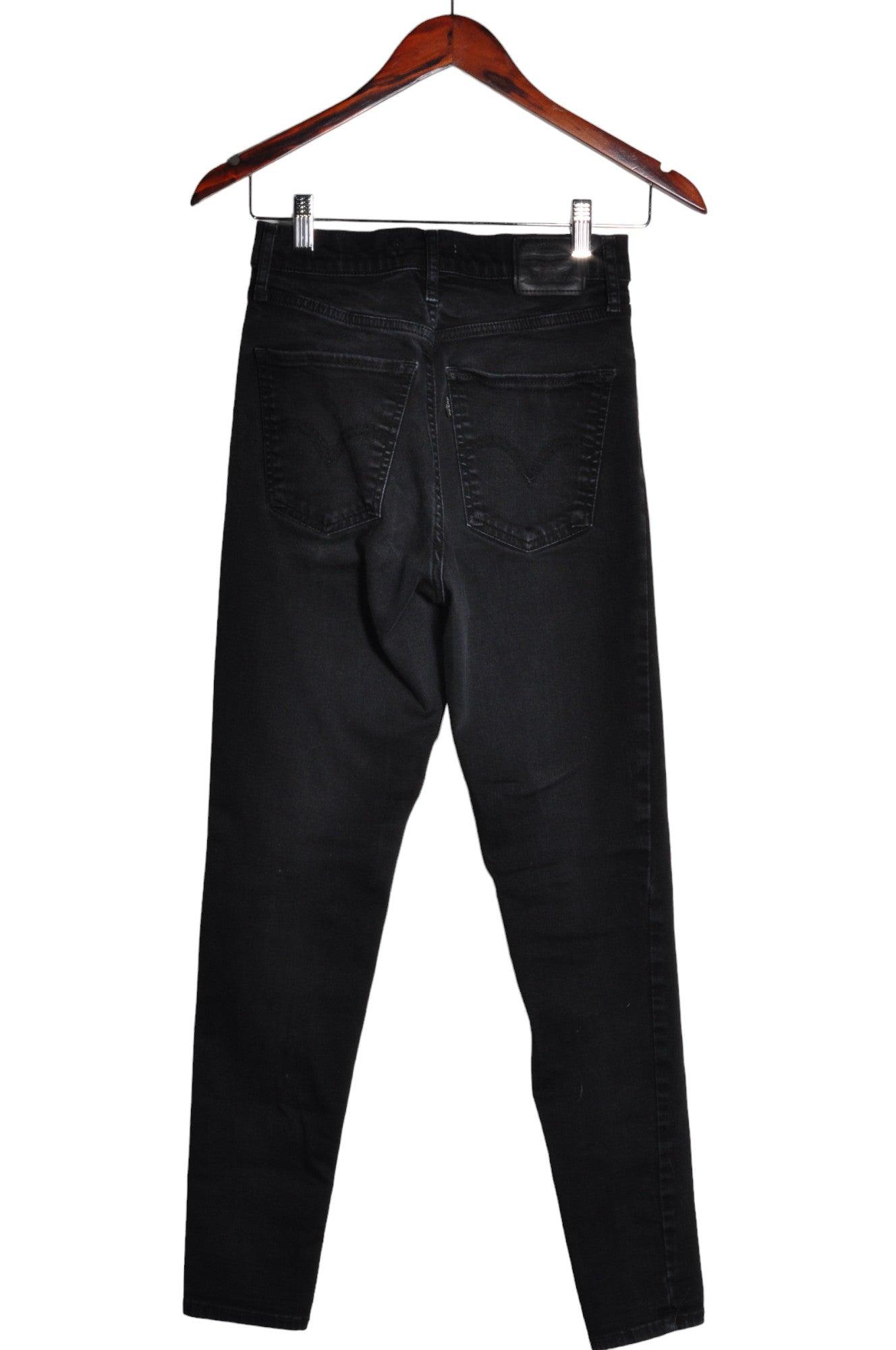 LEVI'S Second-Hand Women's Black Regular-Fit Straight-Legged Jeans - Size 28