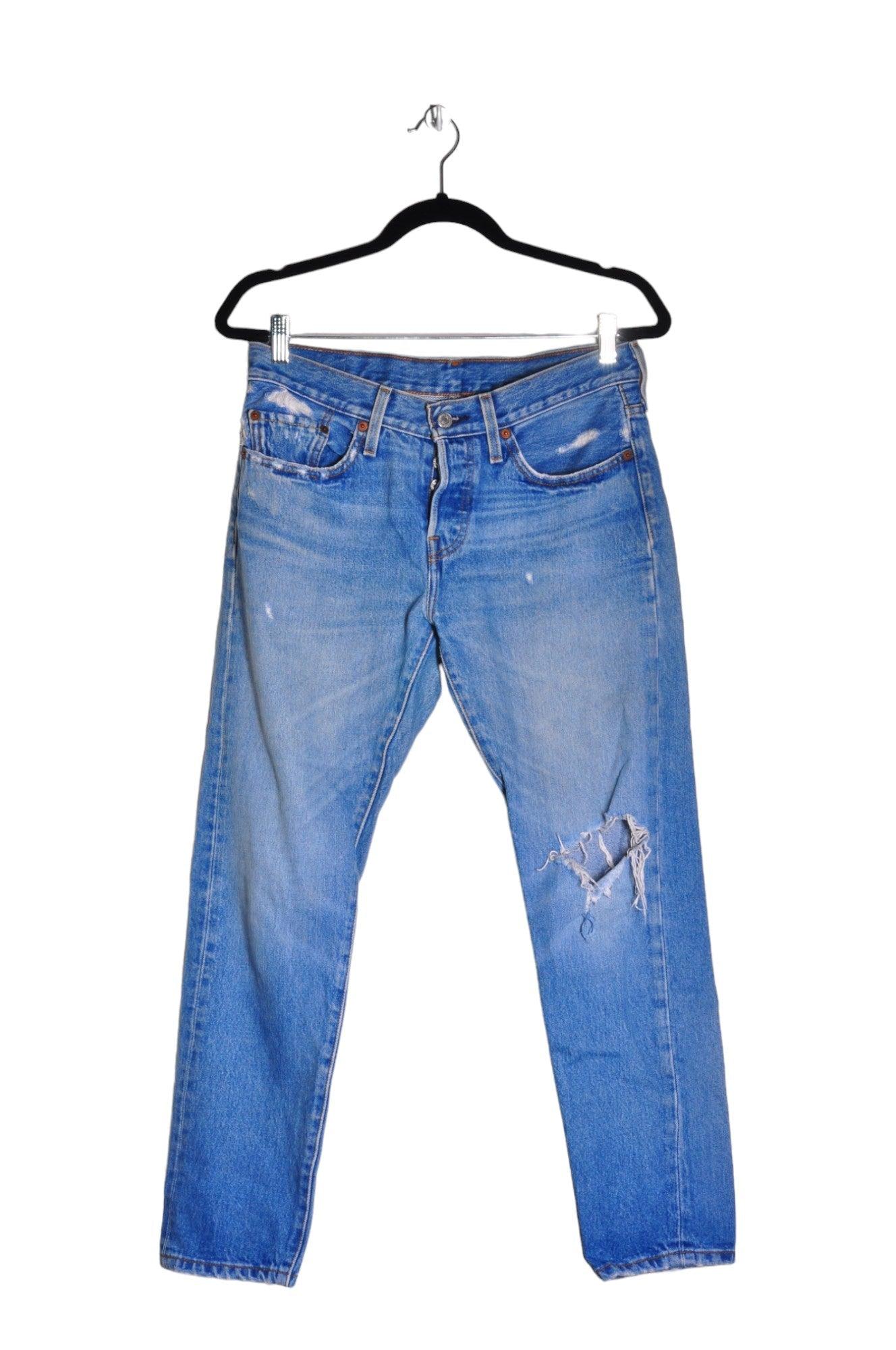 LEVI'S Second-Hand Blue Regular Fit Women's Straight-Legged Jeans - Size 27x28