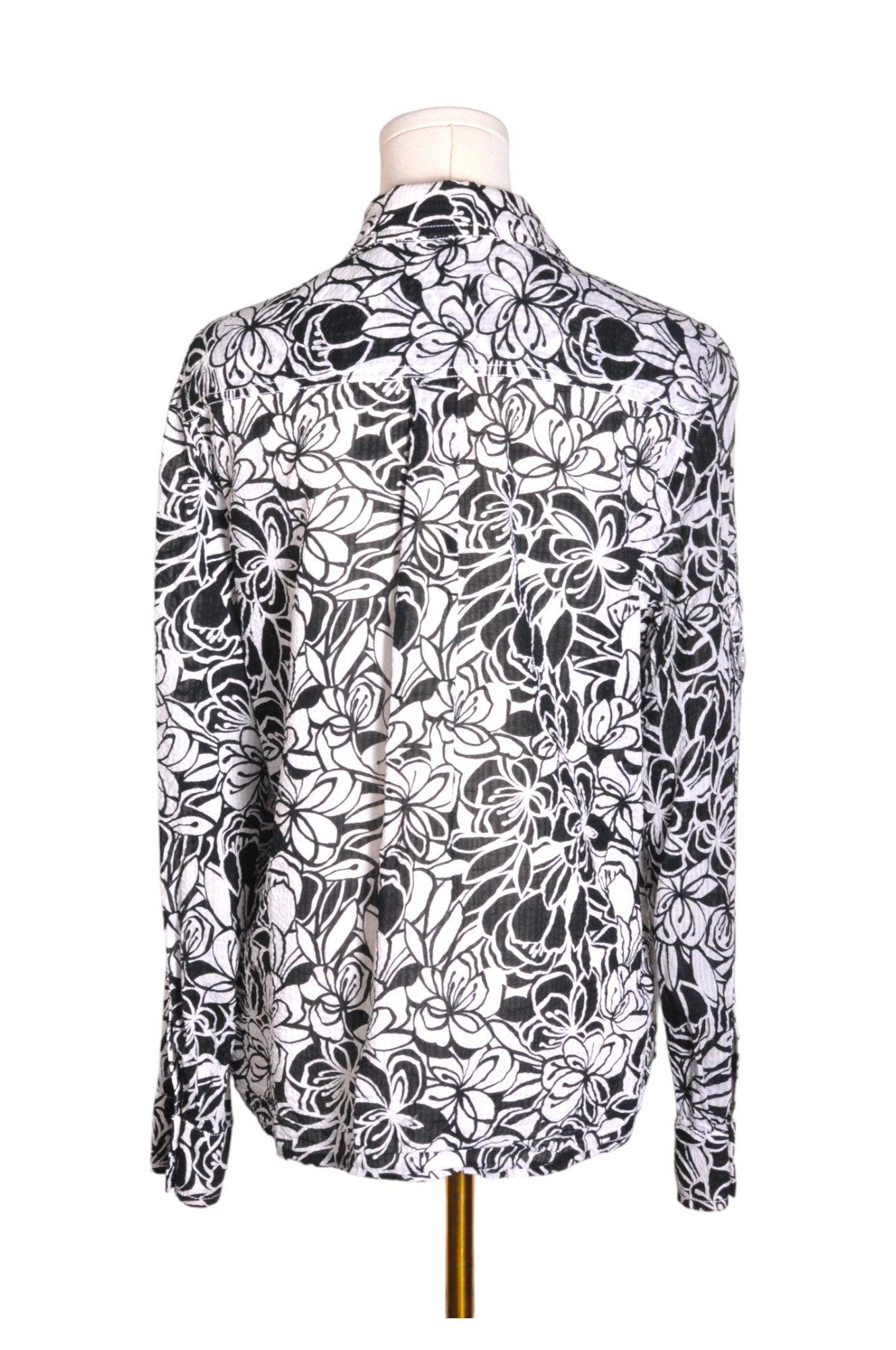 LIZ CLAIBORNE Stylish Women's White Regular-Fit Button Down Top - Size L