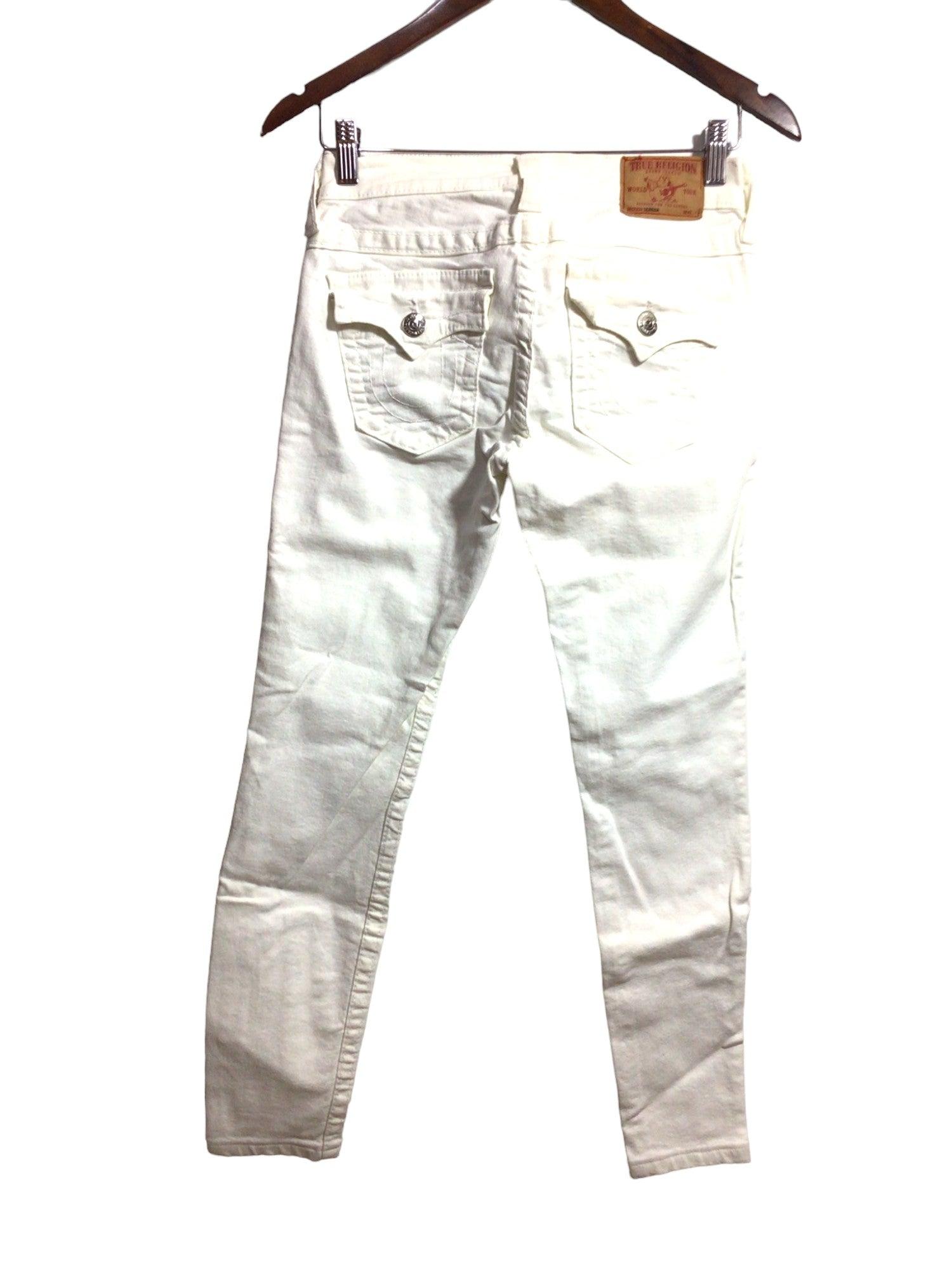 LEVI'S Second-Hand White Regular-Fit Women's Straight-Legged Jeans Size 25