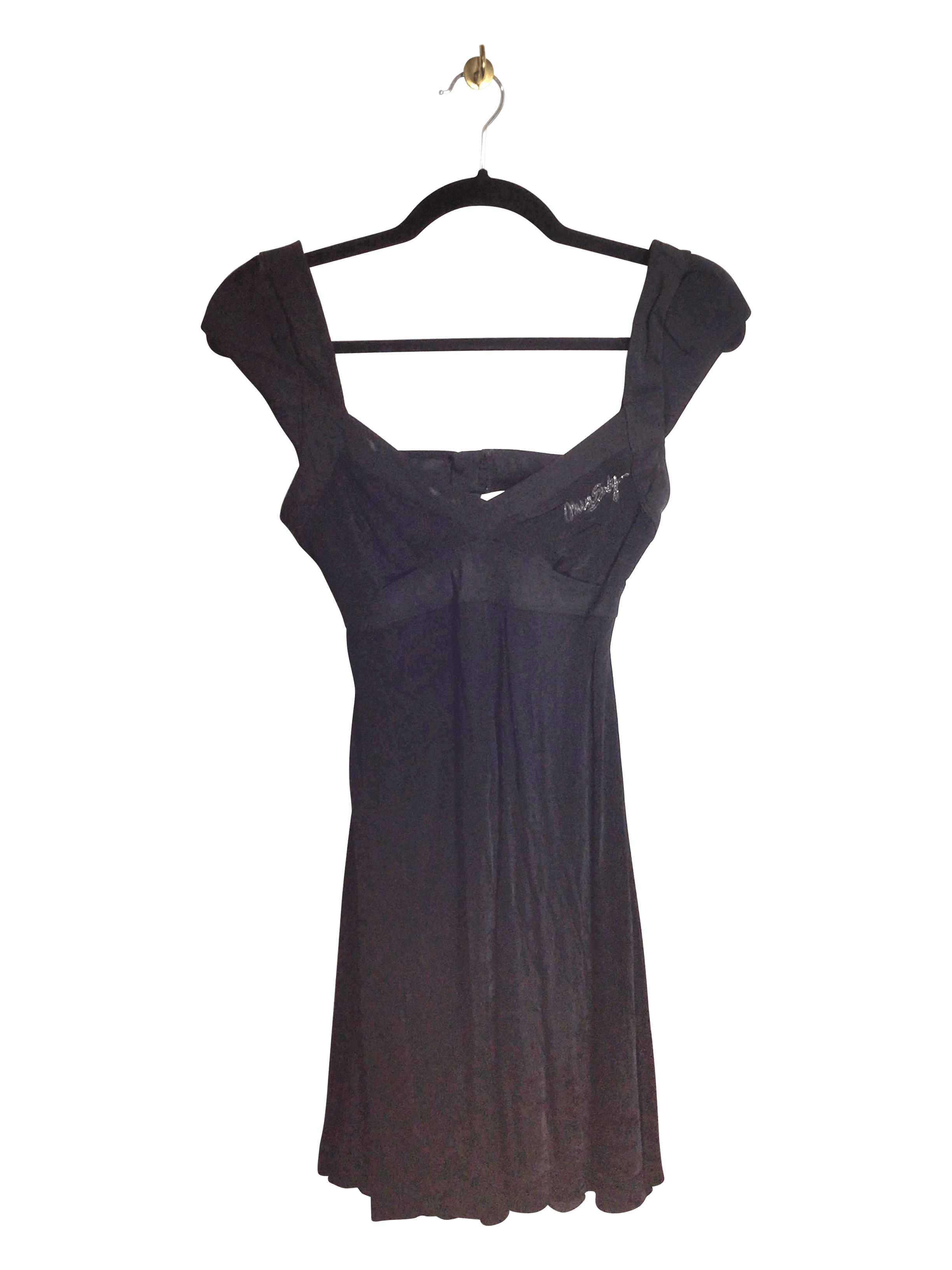 Stylish MISS SIXTY Second - Hand Women's Black Regular - Fit Midi Dress in Size M