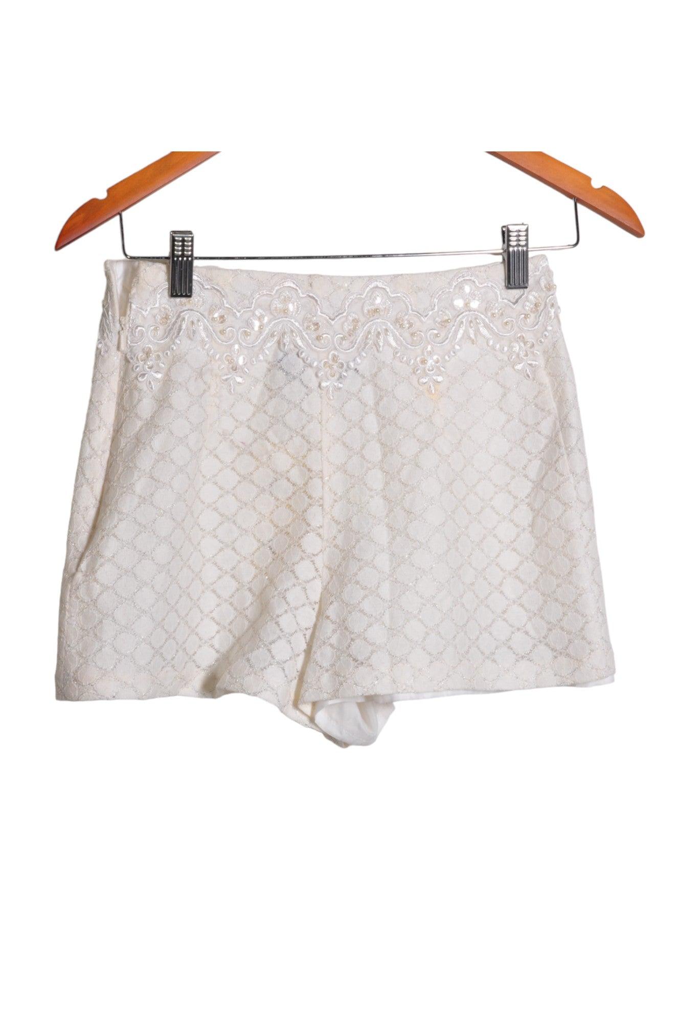 MISS SELFRIDGE Women's Timeless White Classic Regular Fit Shorts - Size 8