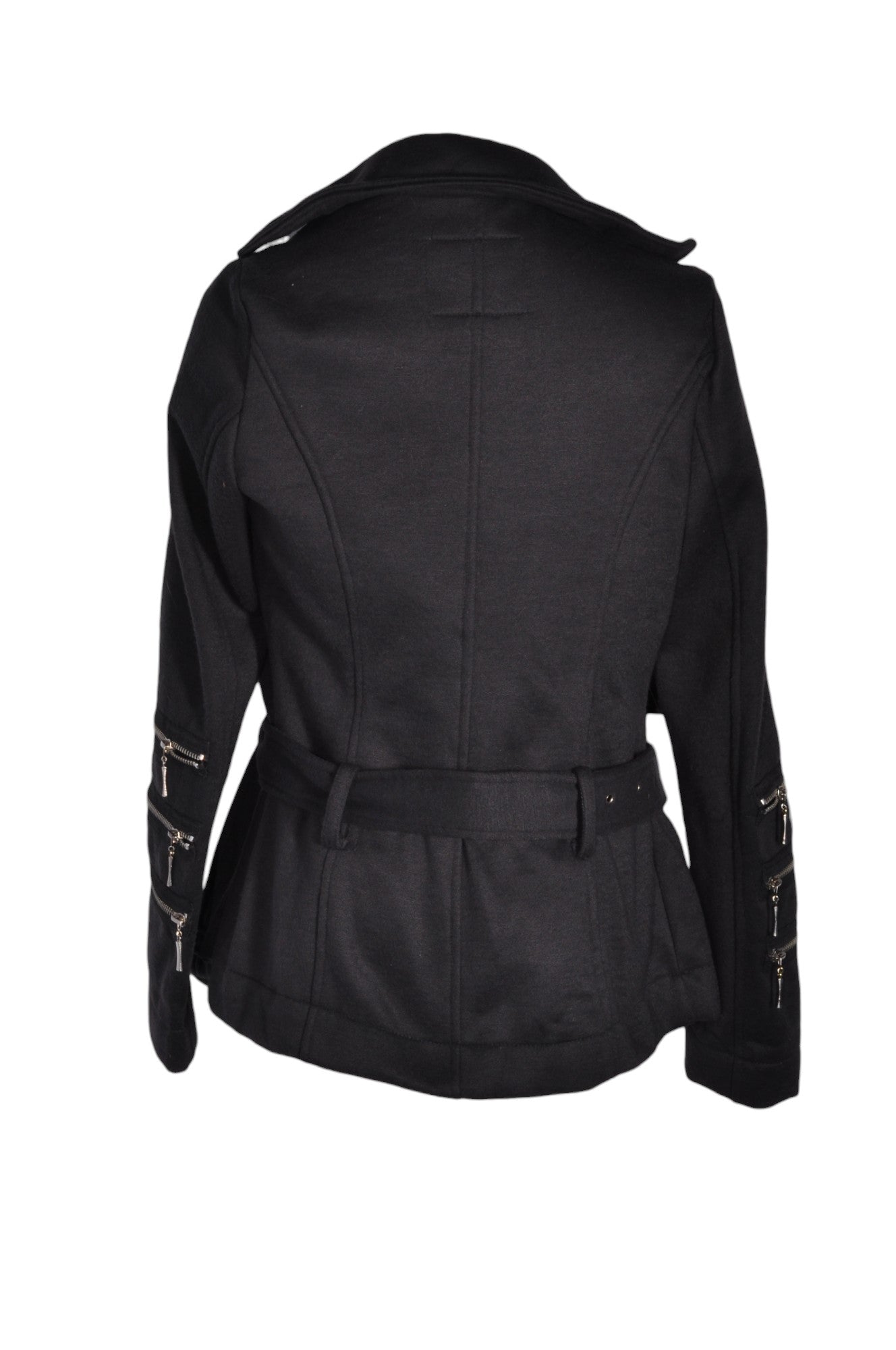 CARMIN Stylish Women's Regular Fit Black Coat - Size S