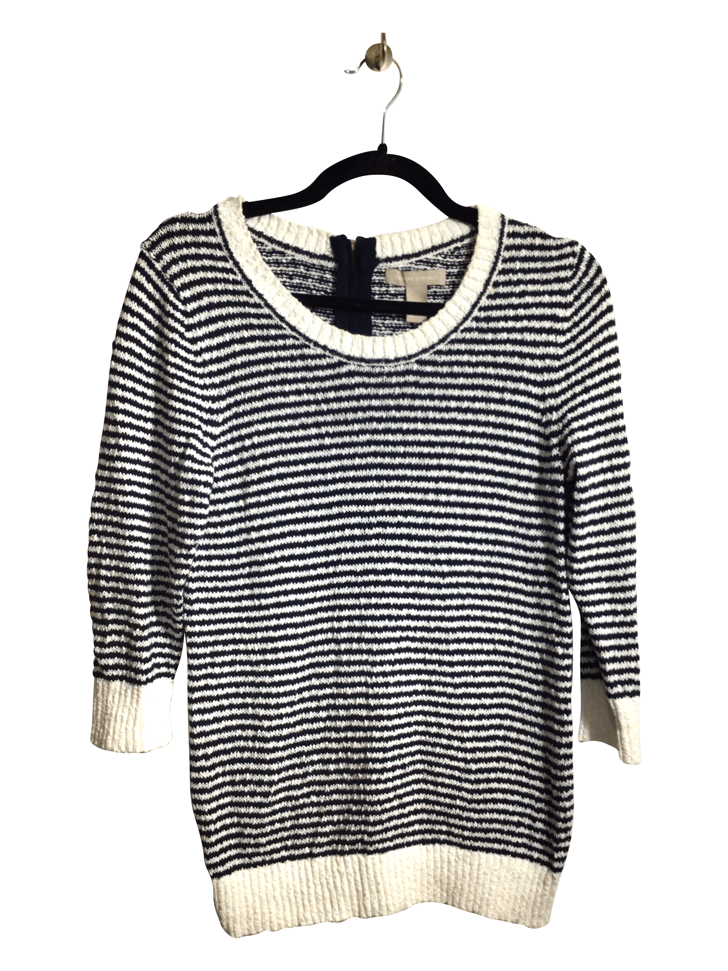 BANANA REPUBLIC Stylish Women's White Regular-Fit Long-Sleeve T-Shirt - Size M