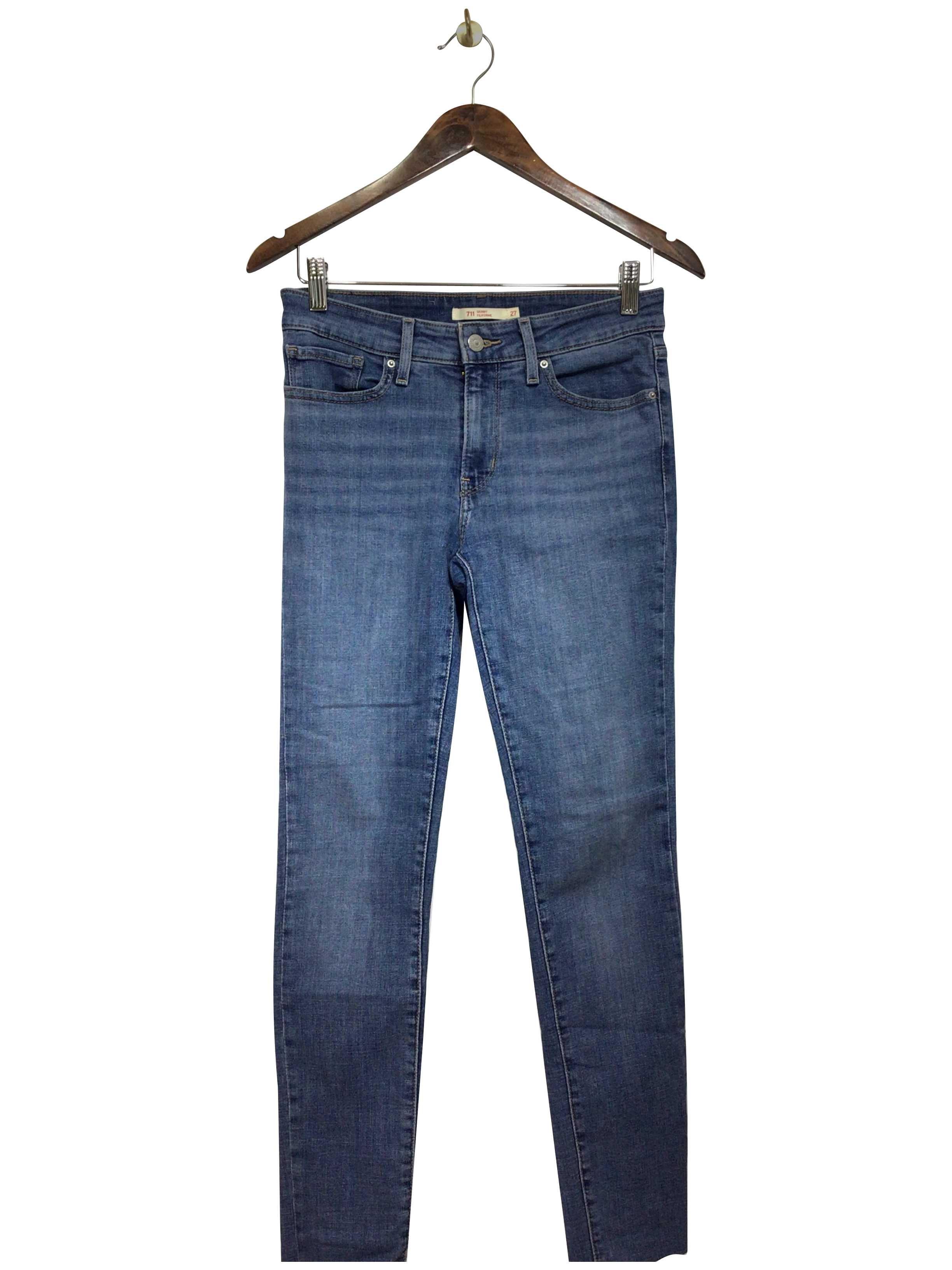 LEVI'S Classic Blue Regular Fit Straight - Legged Second - Hand Jeans Size 27