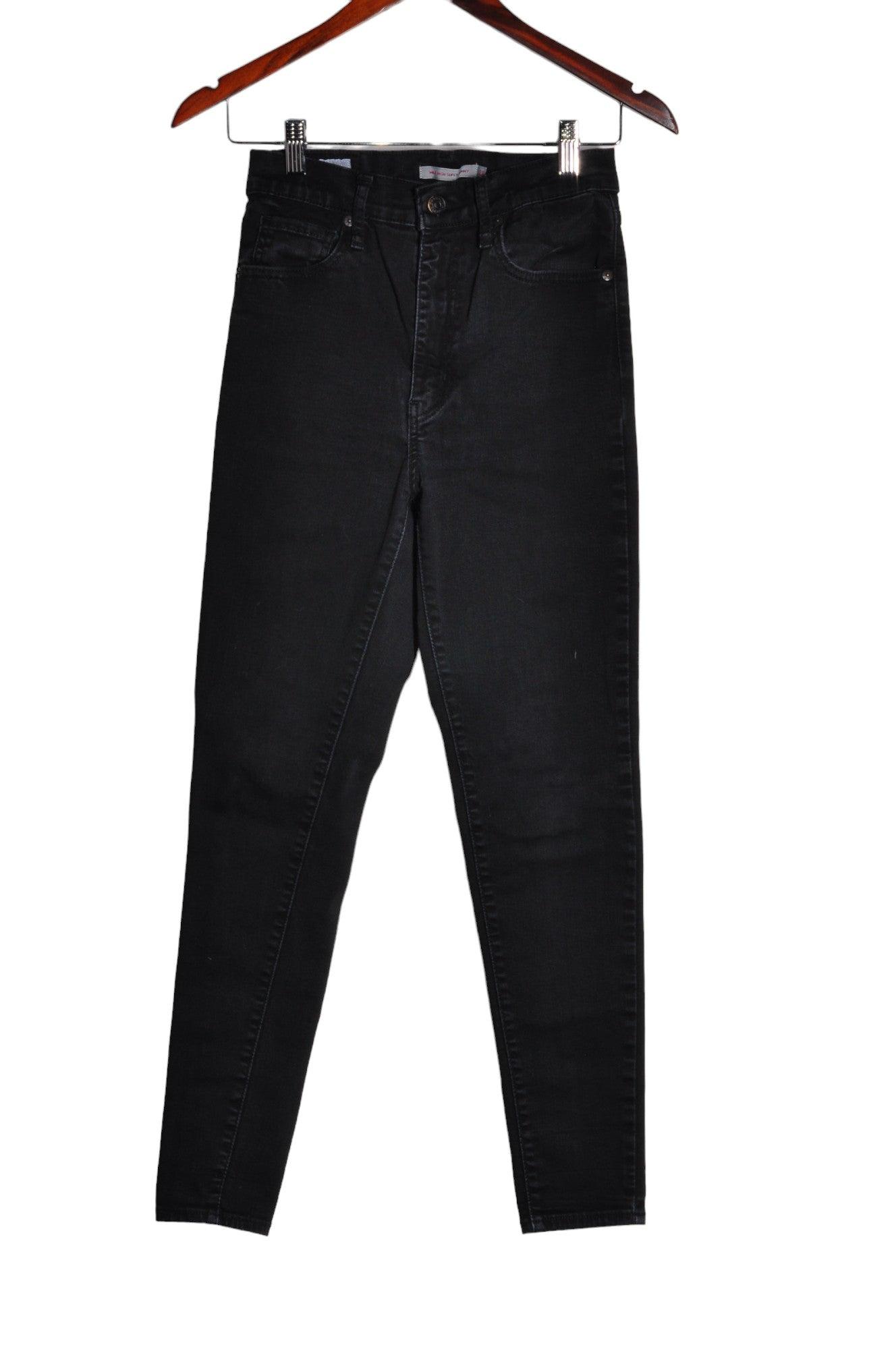 LEVI'S Second-Hand Women's Black Regular-Fit Straight-Legged Jeans - Size 28
