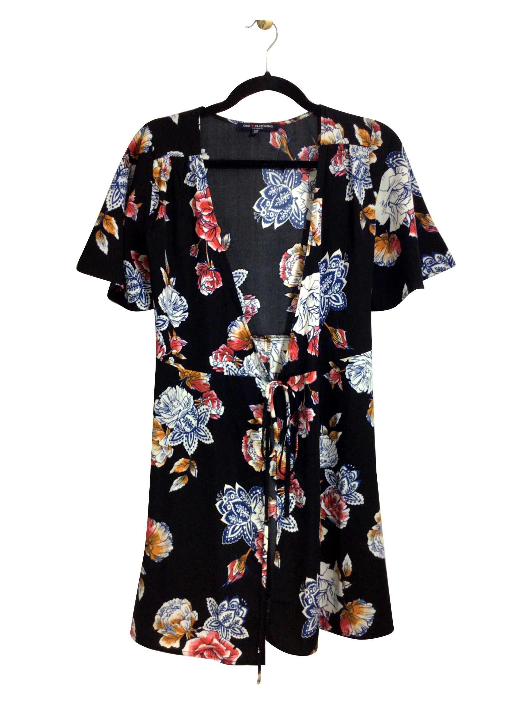 Stylish ONE CLOTHING Regular Fit Black Wrap Dress - Size XS
