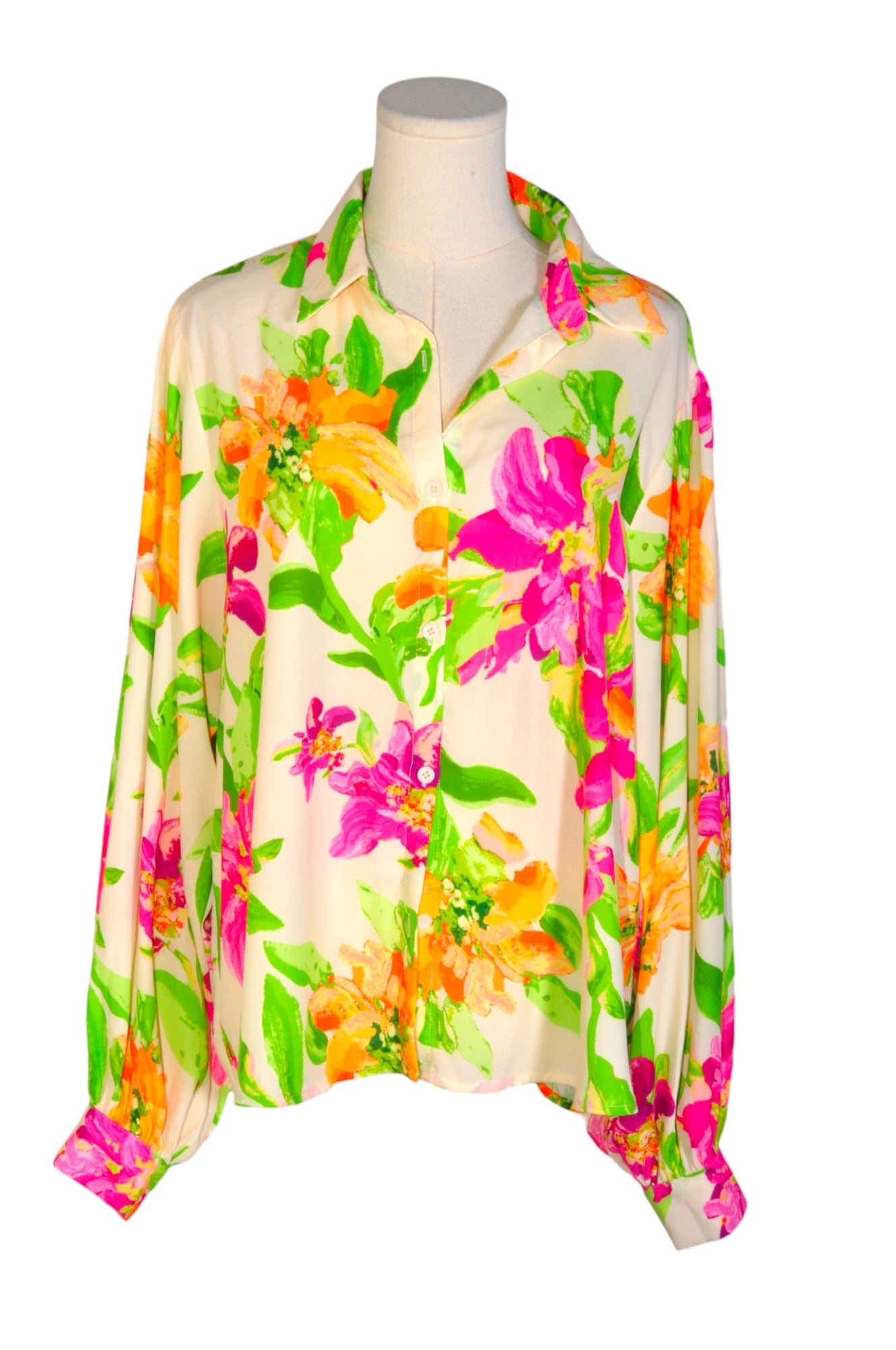 FLYING TOMATO Stylish Women's Green Regular-Fit Blouse - Size L