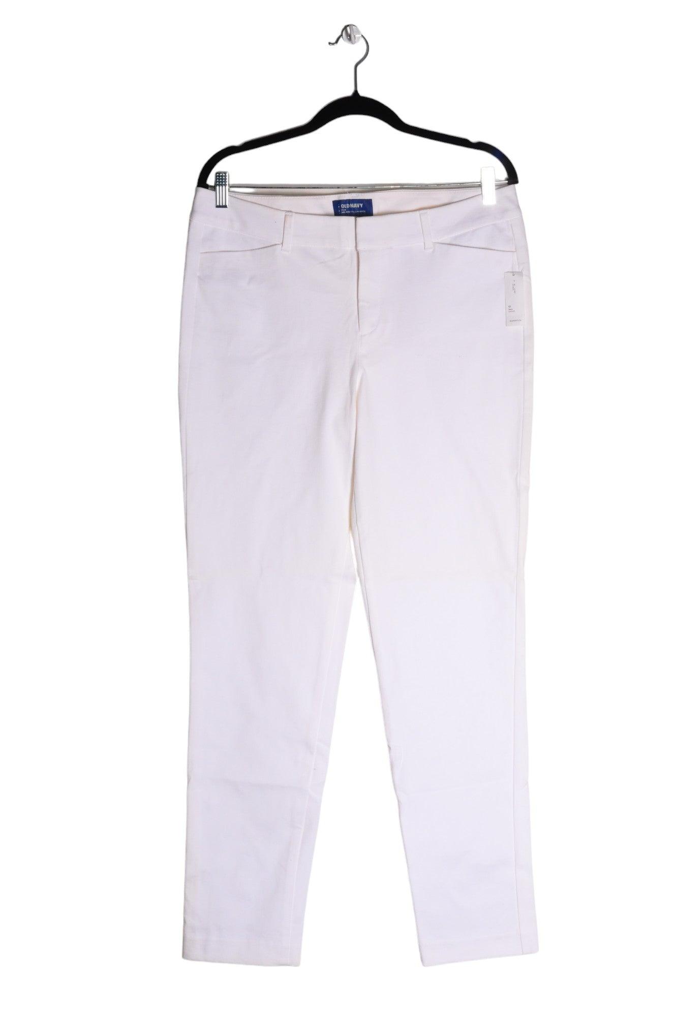 OLD NAVY Women's Classic Regular-Fit White Work Pants - Size 12