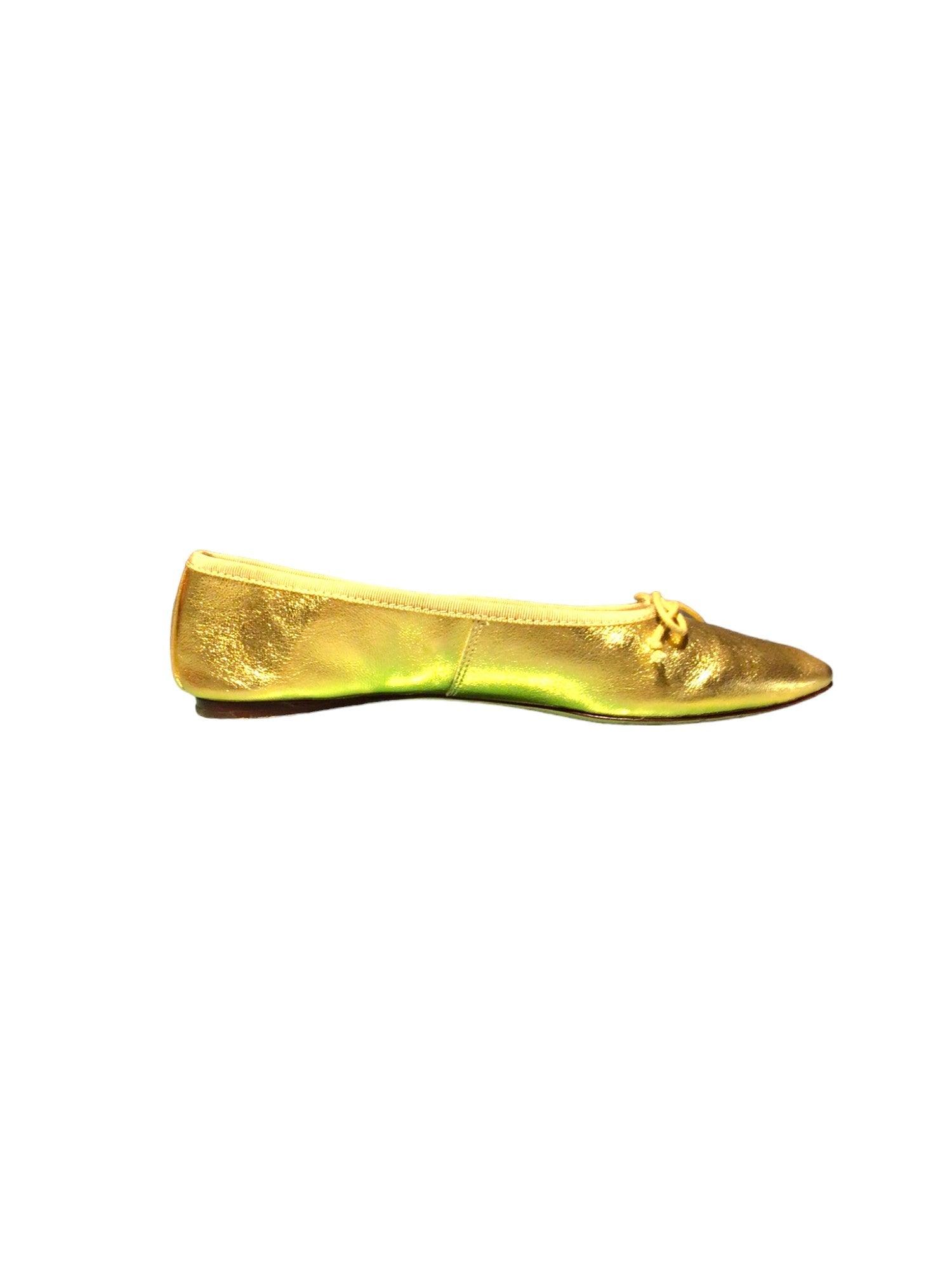 LOEFFLER RANDANN Stylish Women's Regular Fit Flat Shoes in Yellow - Size 6