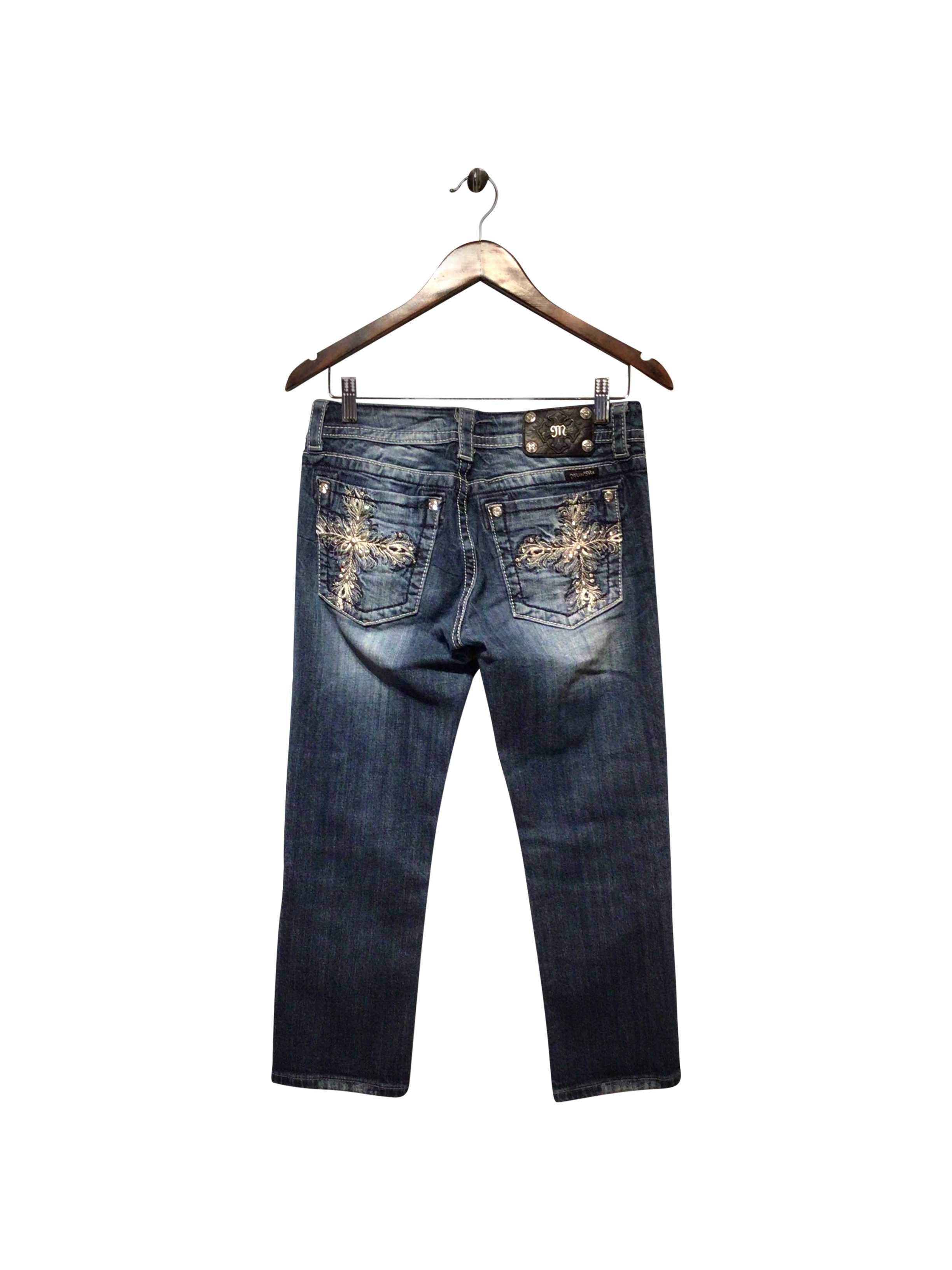 MISS ME Stylish Regular Fit Blue Straight - Legged Jeans Size 29