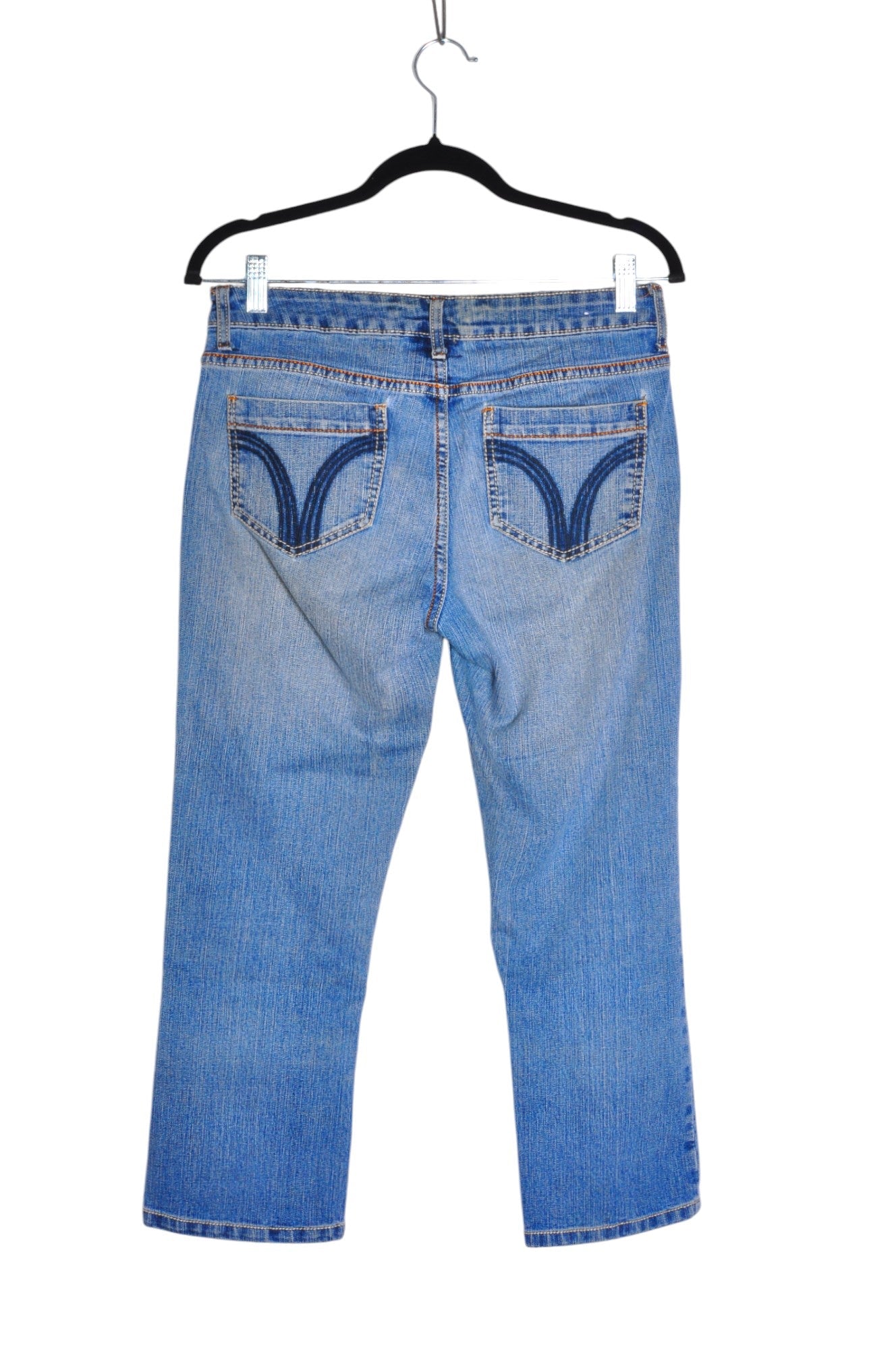 Fashionable ILLEGAL ESSENTIALS Women's Blue Regular-Fit Straight-Legged Jeans - Size 6