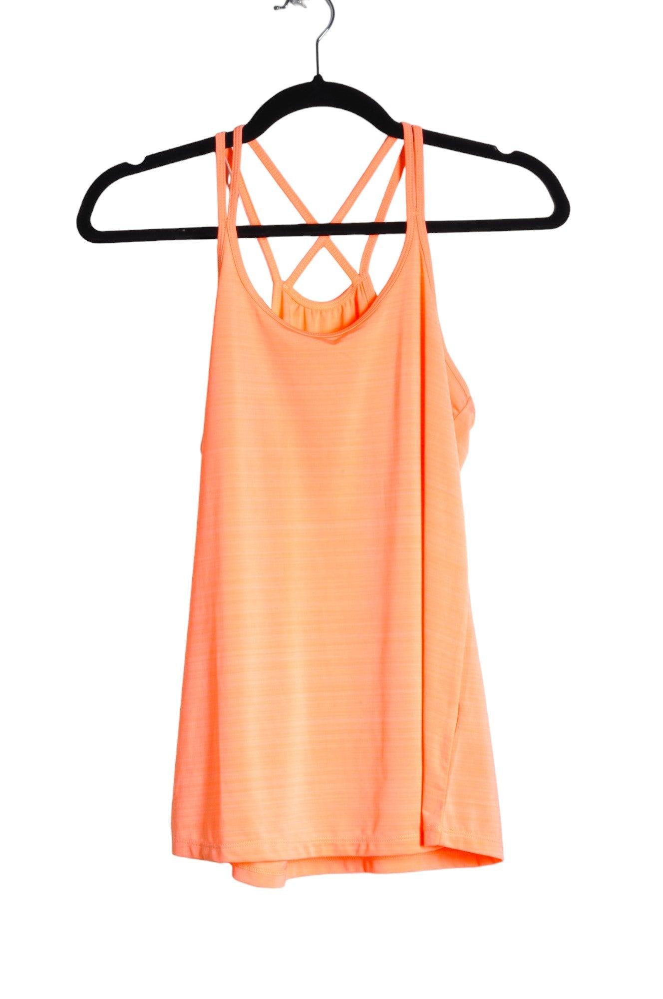Stylish HYBA Women's Orange Regular Fit Activewear Tops - Size XS
