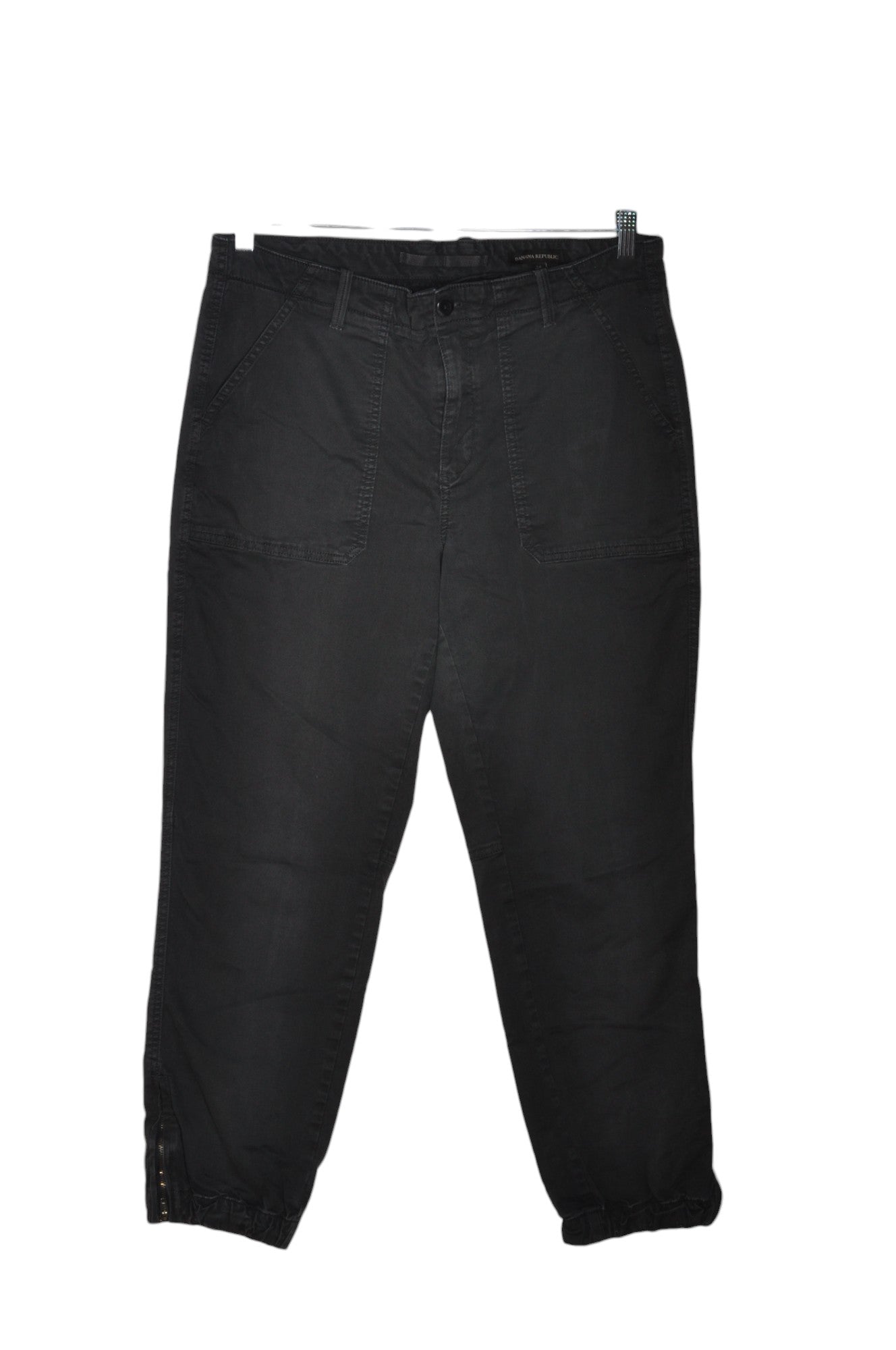 BANANA REPUBLIC Stylish Women's Straight-Legged Black Regular Fit Jeans - Size 14