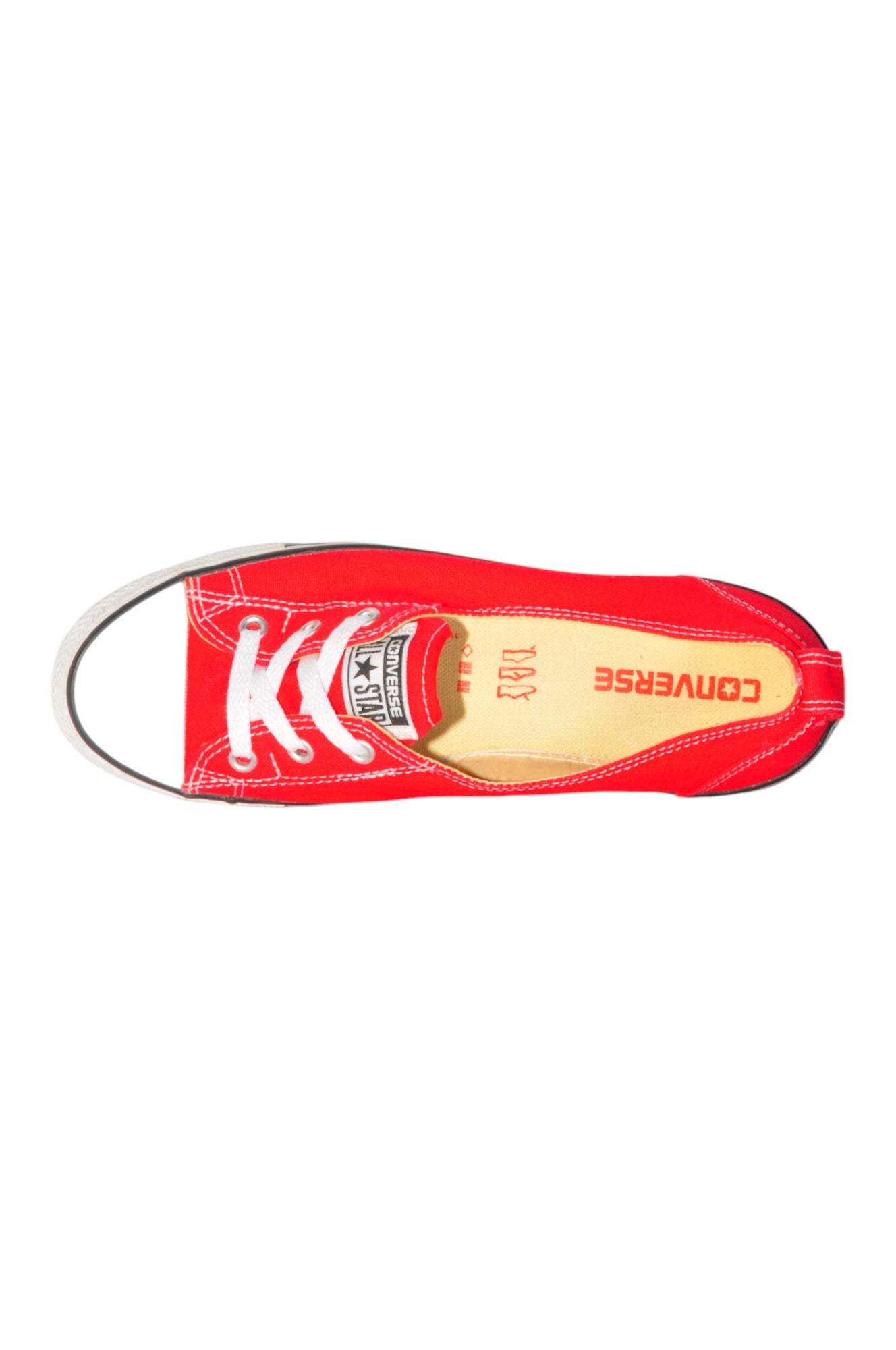 Stylish CONVERSE Women's Red Regular Fit Sneakers - Size 8