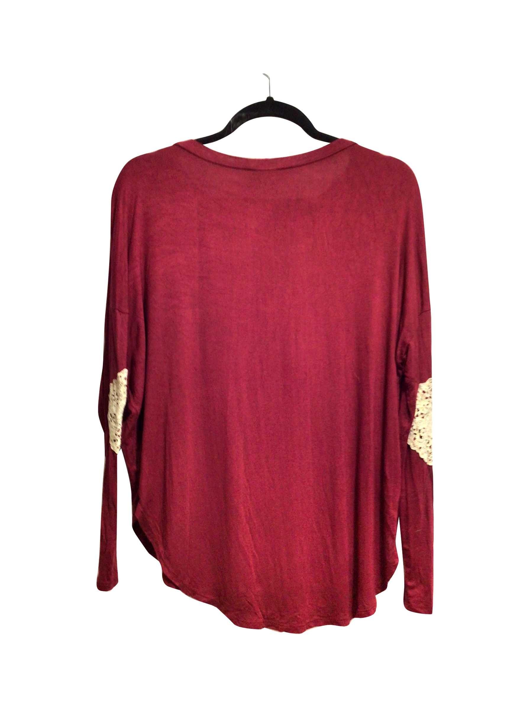 Stunning Red FANTASTIC FAWN Regular Fit Long-Sleeved Crew Neck T-Shirt - Size S