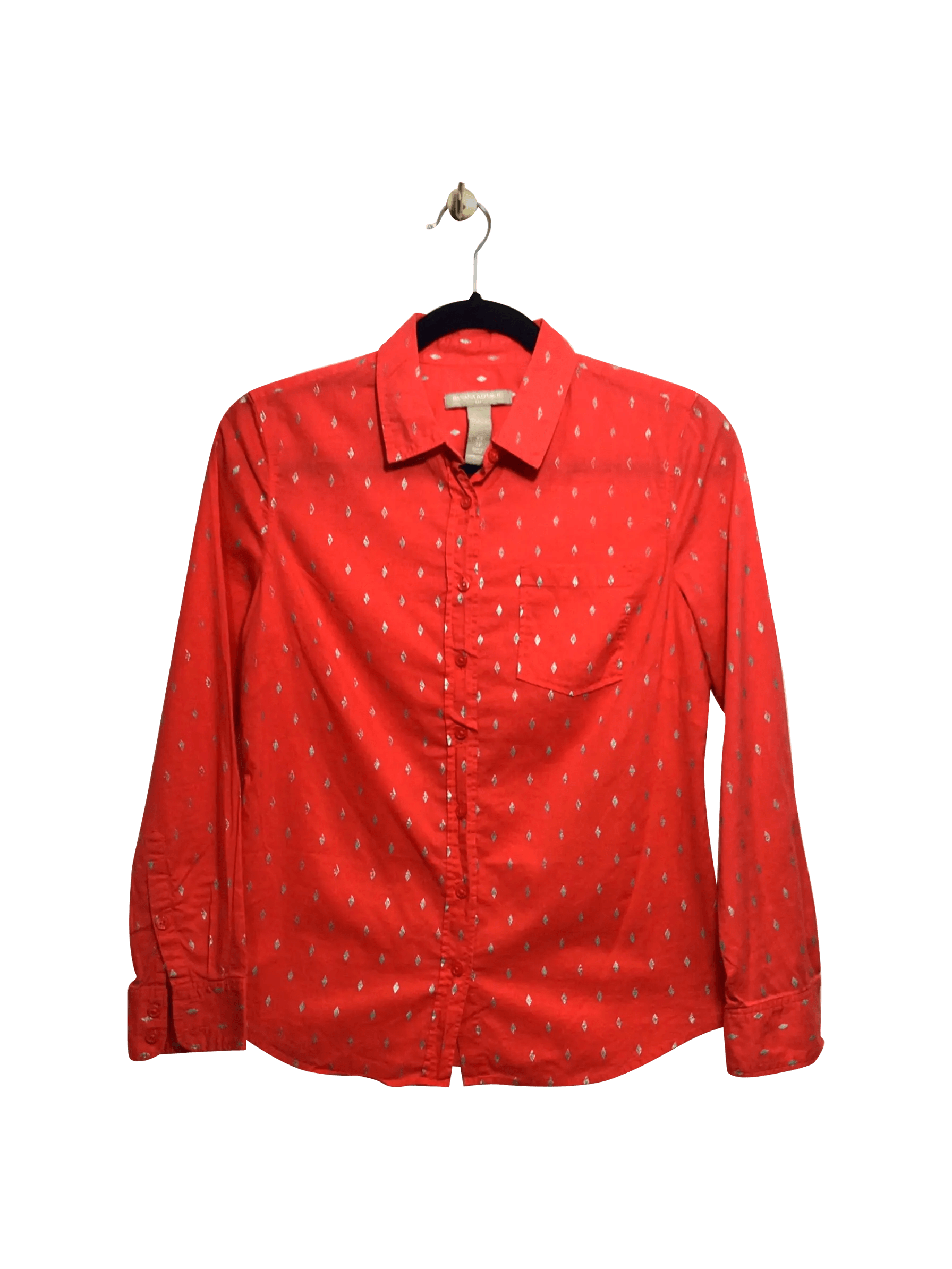 BANANA REPUBLIC Stylish Orange Regular Fit Button-down Top - Size XS