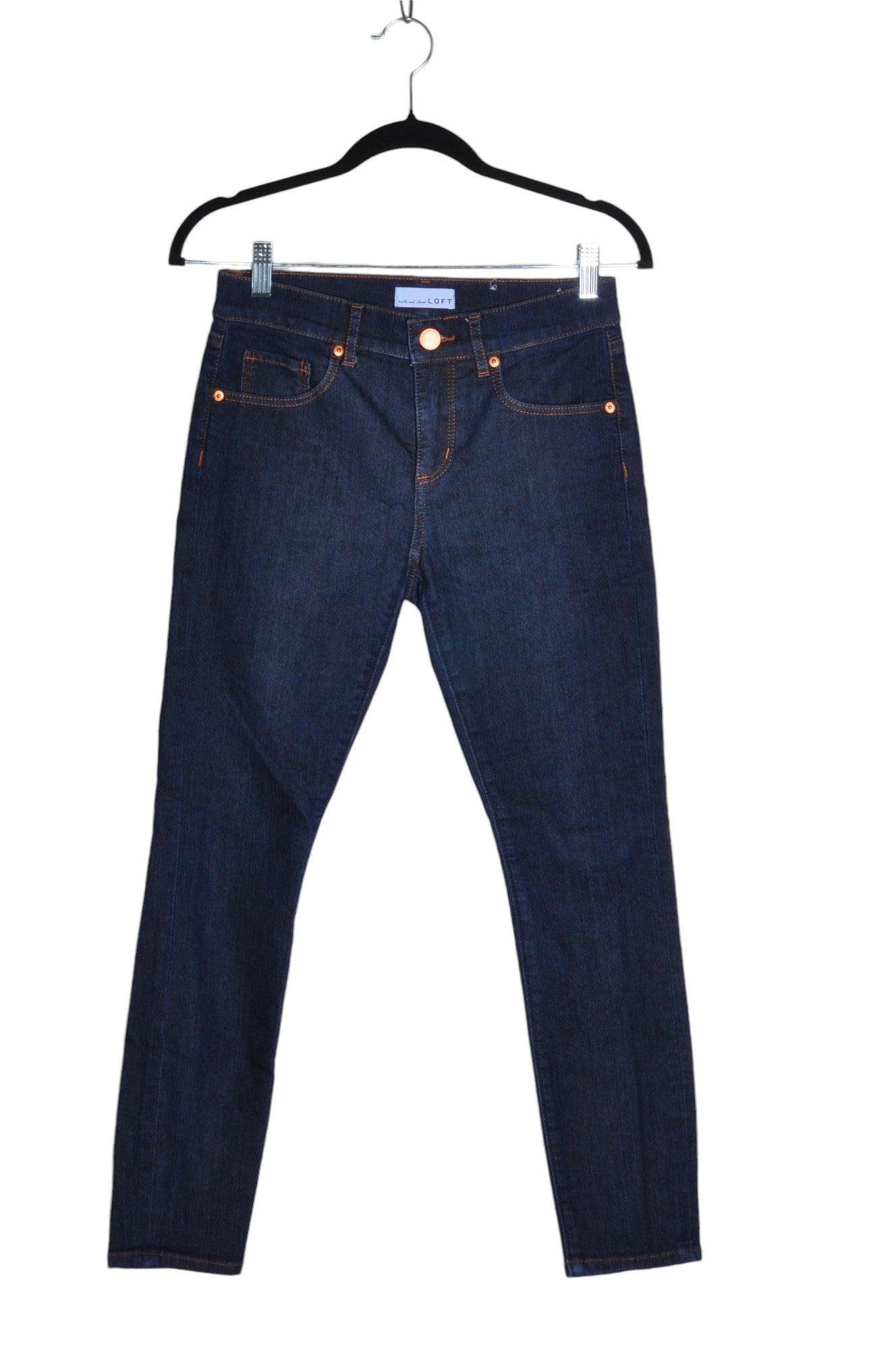 Stylish LOFT Women's Blue Regular Fit Straight-Legged Jeans - Size 26