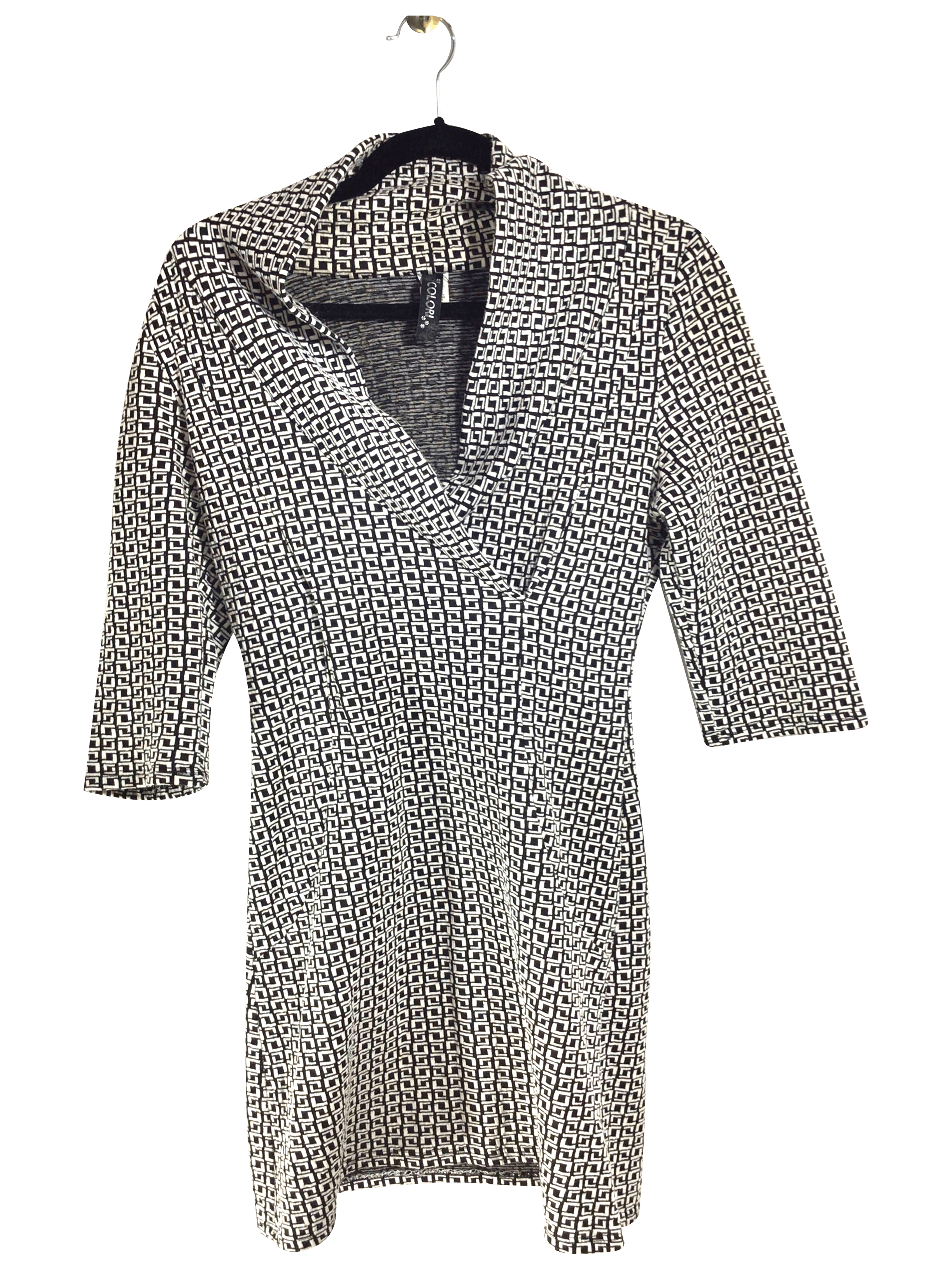 COLORI Women's Stylish White Wrap Dress - Regular Fit, Size M