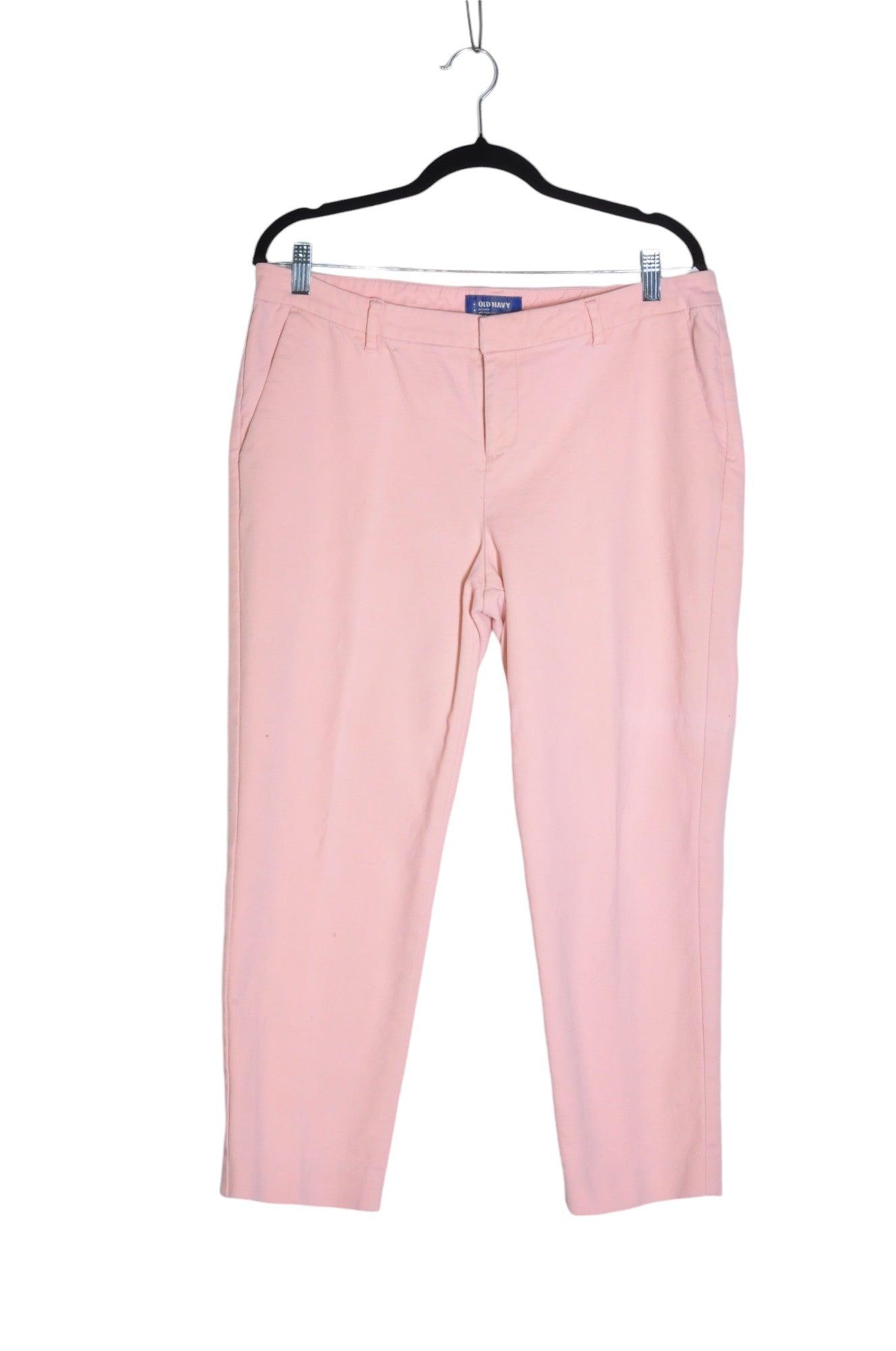 Stylish OLD NAVY Pink Regular Fit Size 12 Women's Work Pants
