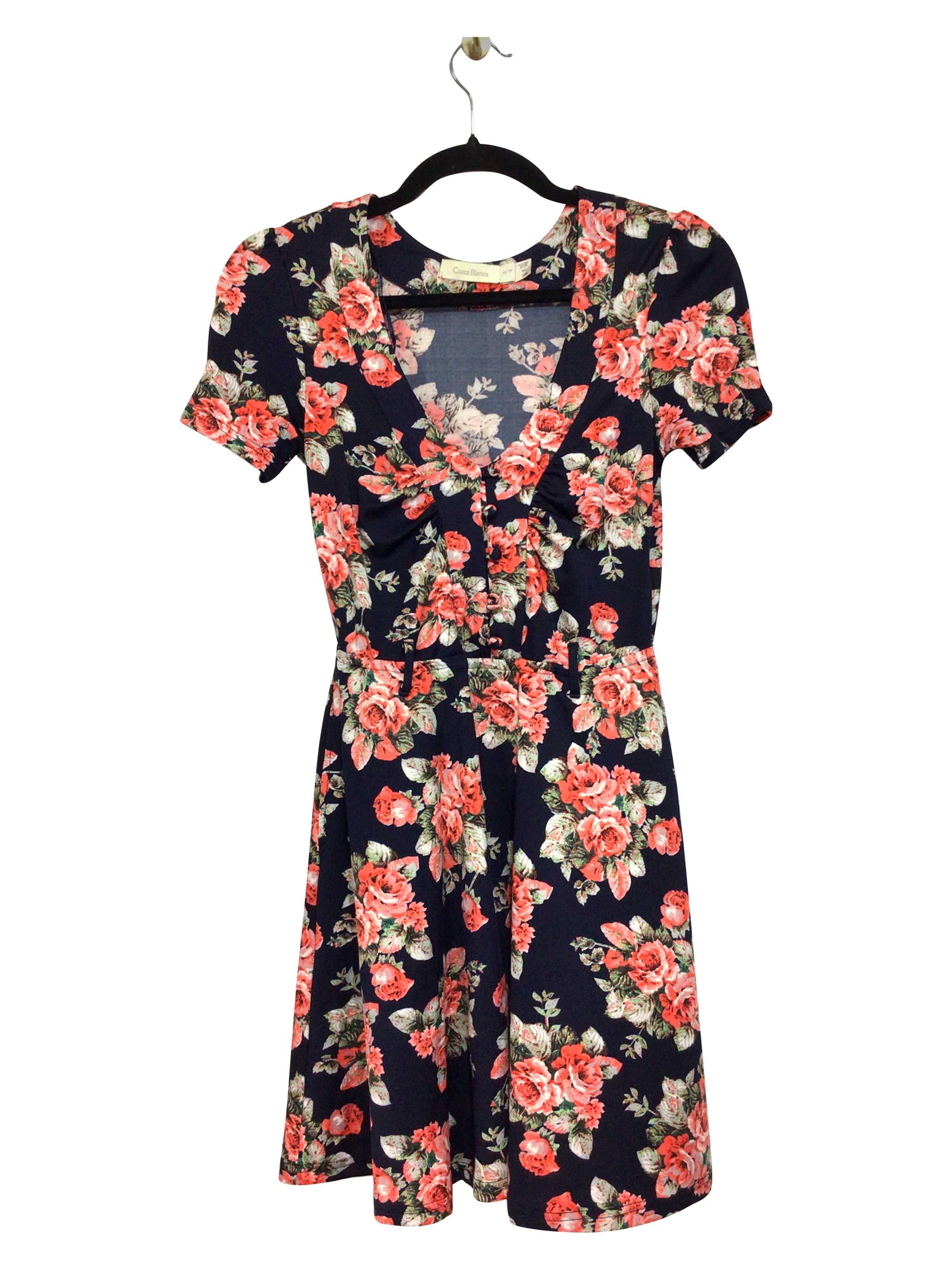 COSTA BLANCA Stylish Regular Fit Blue Shift Dress - Size XS