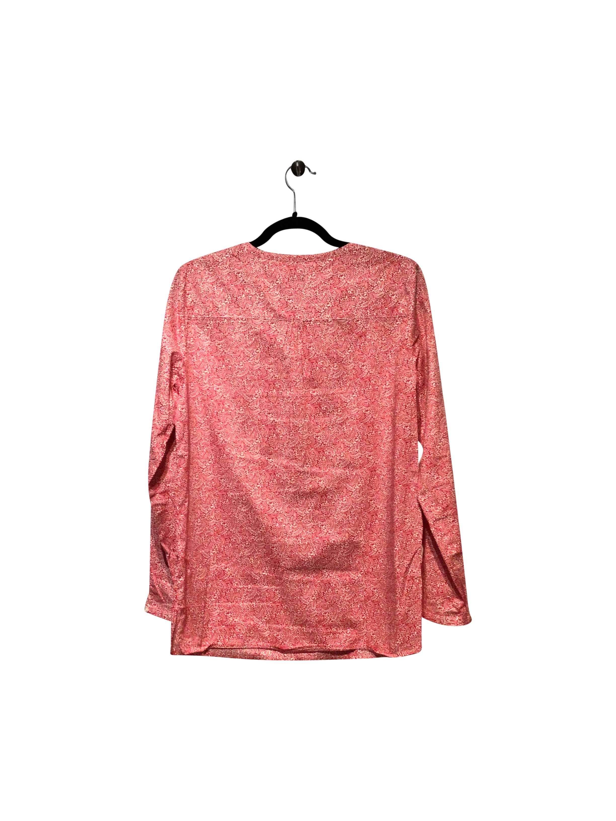 LIBERTY ART FABRICS Stylish Regular Fit Red Long - Sleeve V - Neck T - shirt - Size S