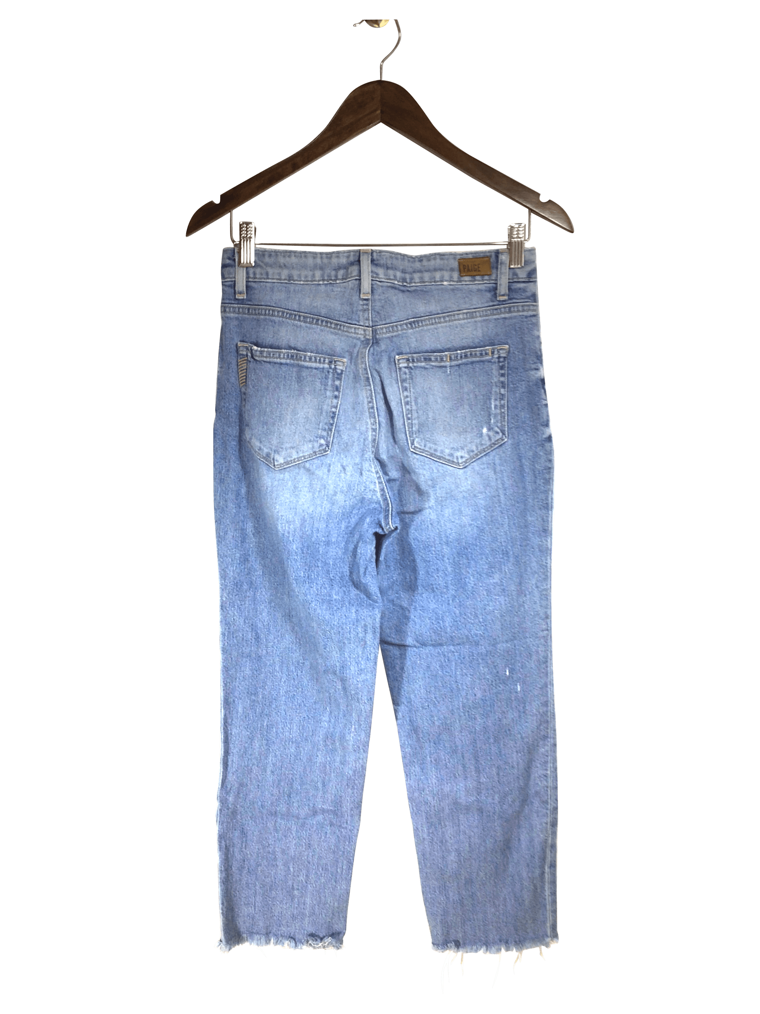 PAIGE Second-Hand Women's Blue Regular-Fit Straight-Legged Jeans Size 28